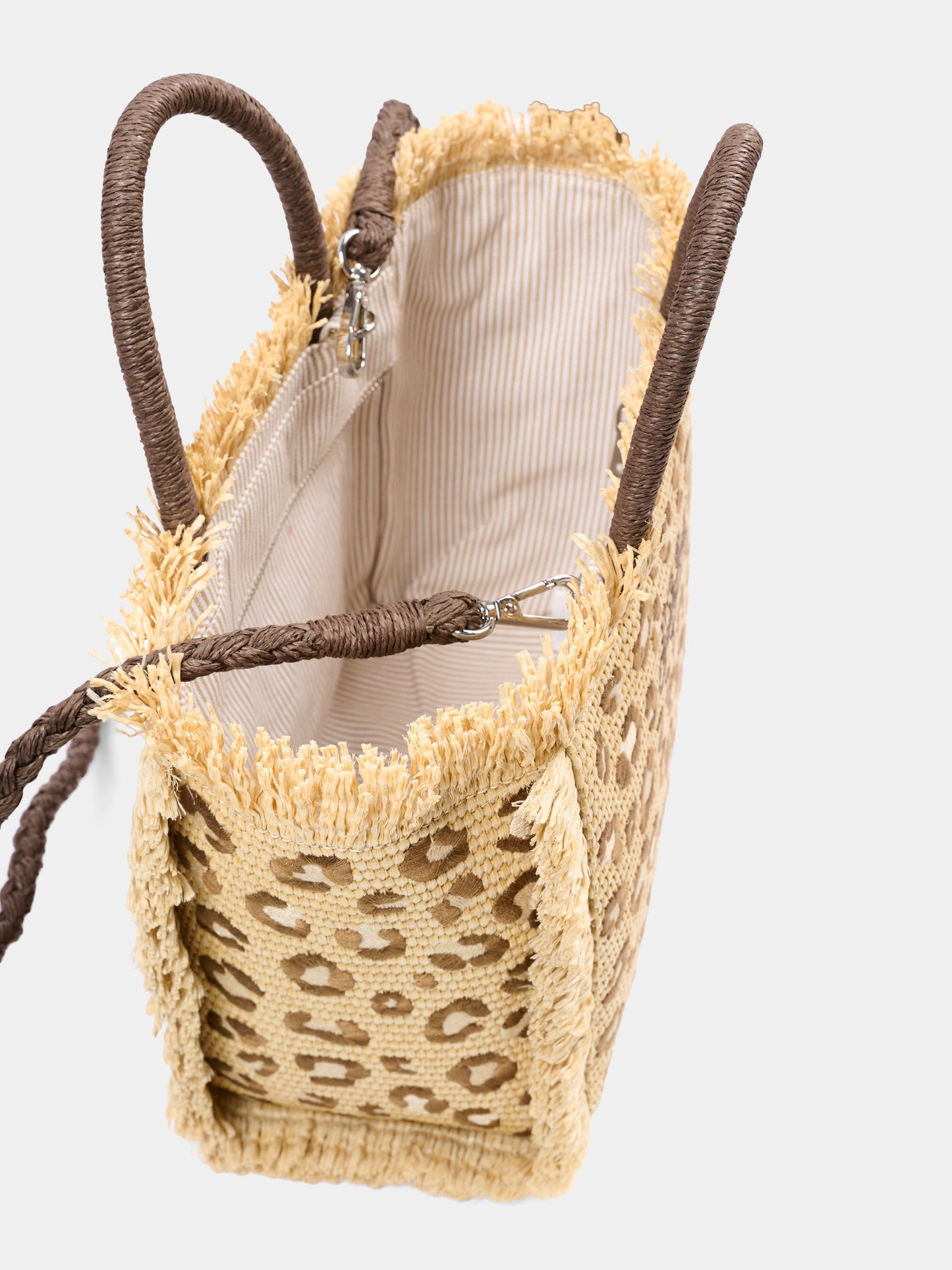 Borsa mare beige Colette Straw per bambina animalier,Mc2 Saint Barth,COL0017 00349L