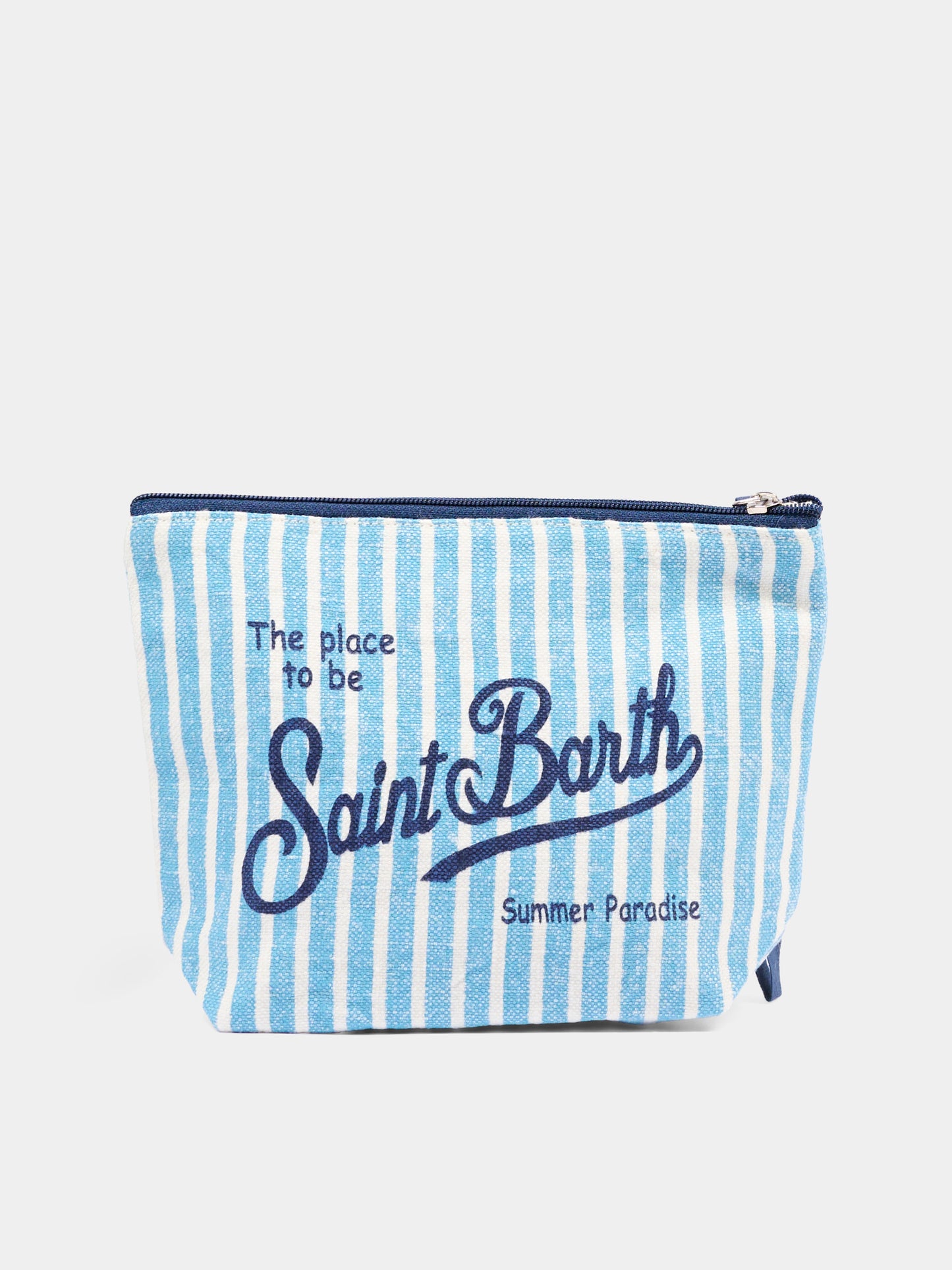 Pochette azzurra Aline Linen per bambini a righe,Mc2 Saint Barth,ALI0004 00398L