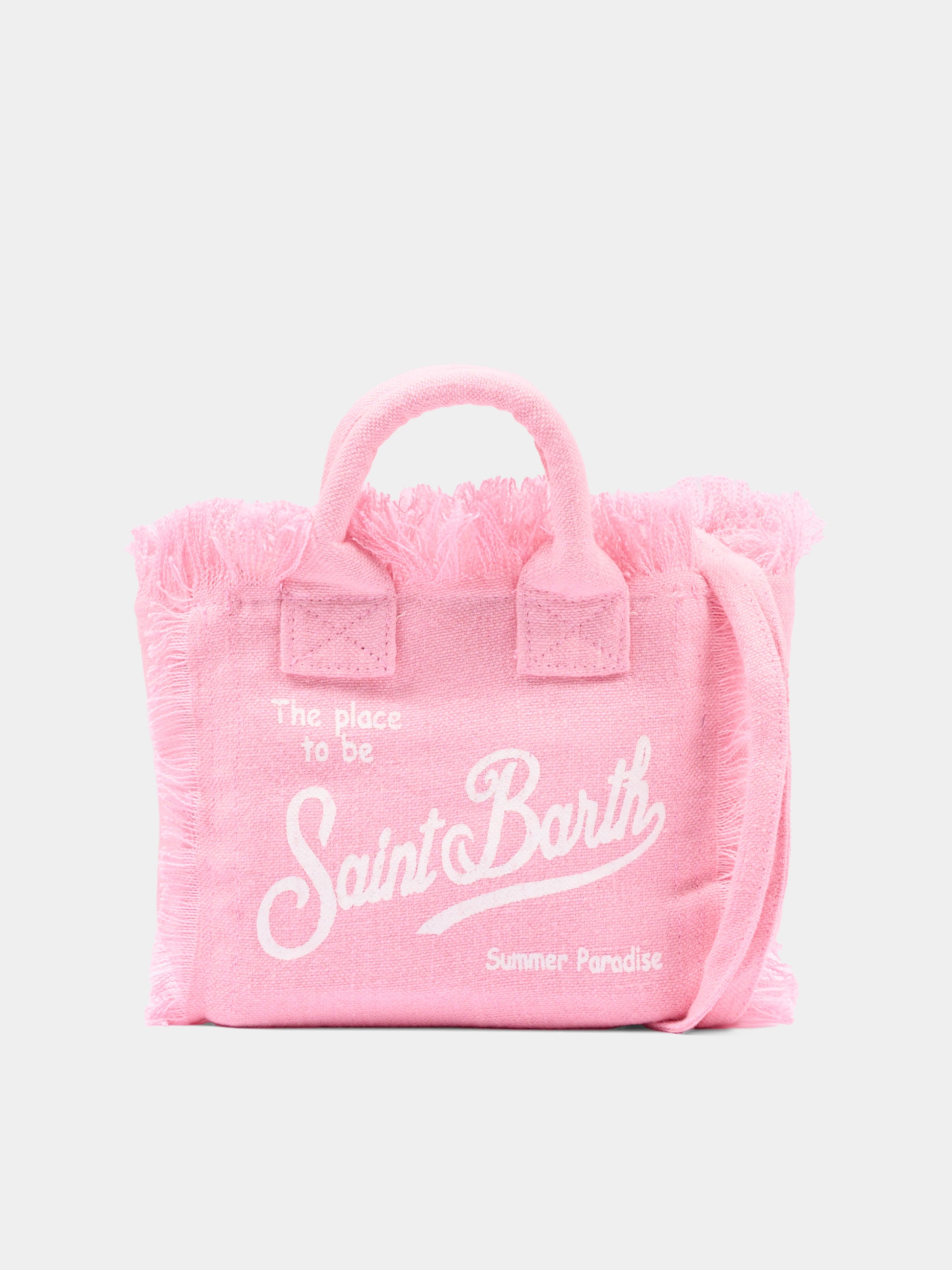 Borsa rosa Vanity Mini Linen per bambina,Mc2 Saint Barth,VAMI008 00142L