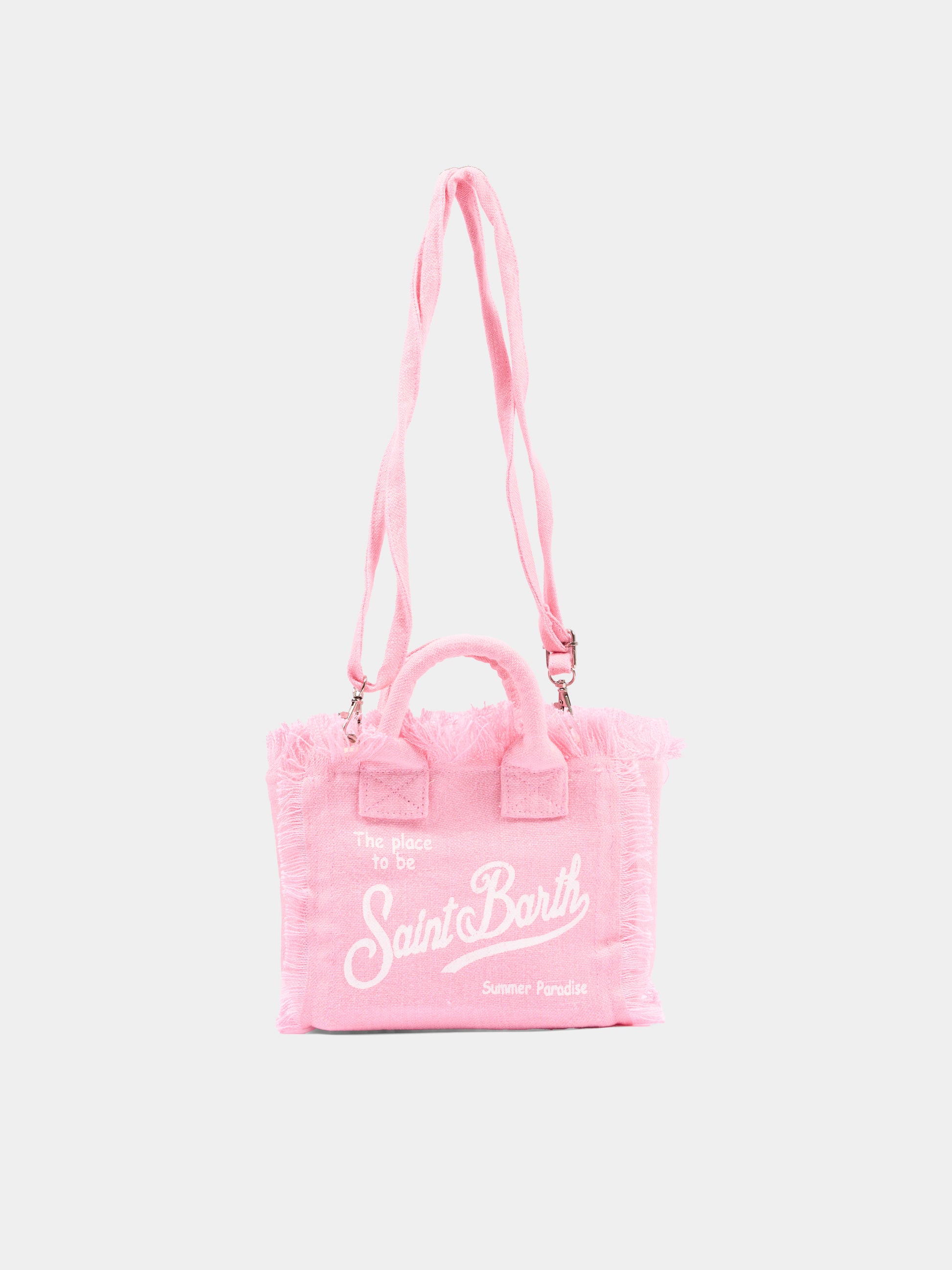 Borsa rosa Vanity Mini Linen per bambina,Mc2 Saint Barth,VAMI008 00142L