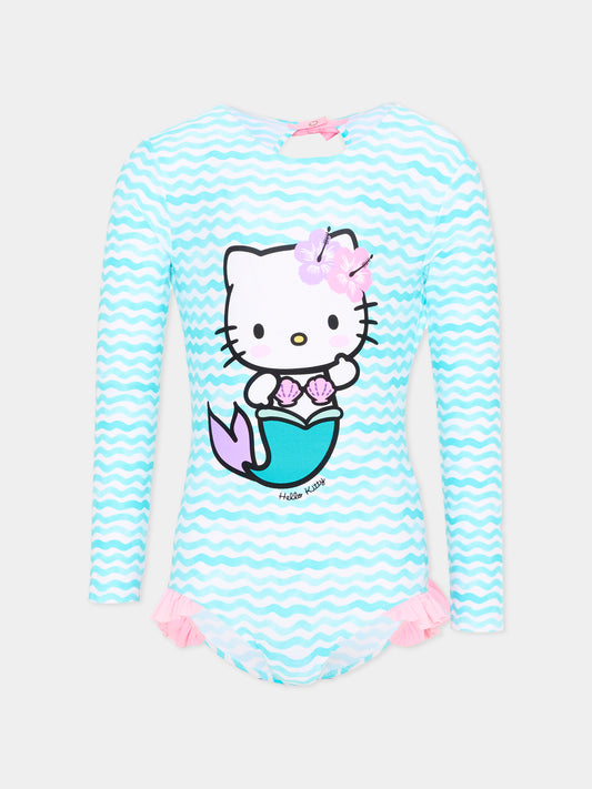 Costume azzurro Hello Kitty per bambina,Mc2 Saint Barth,CRES0001 02445L