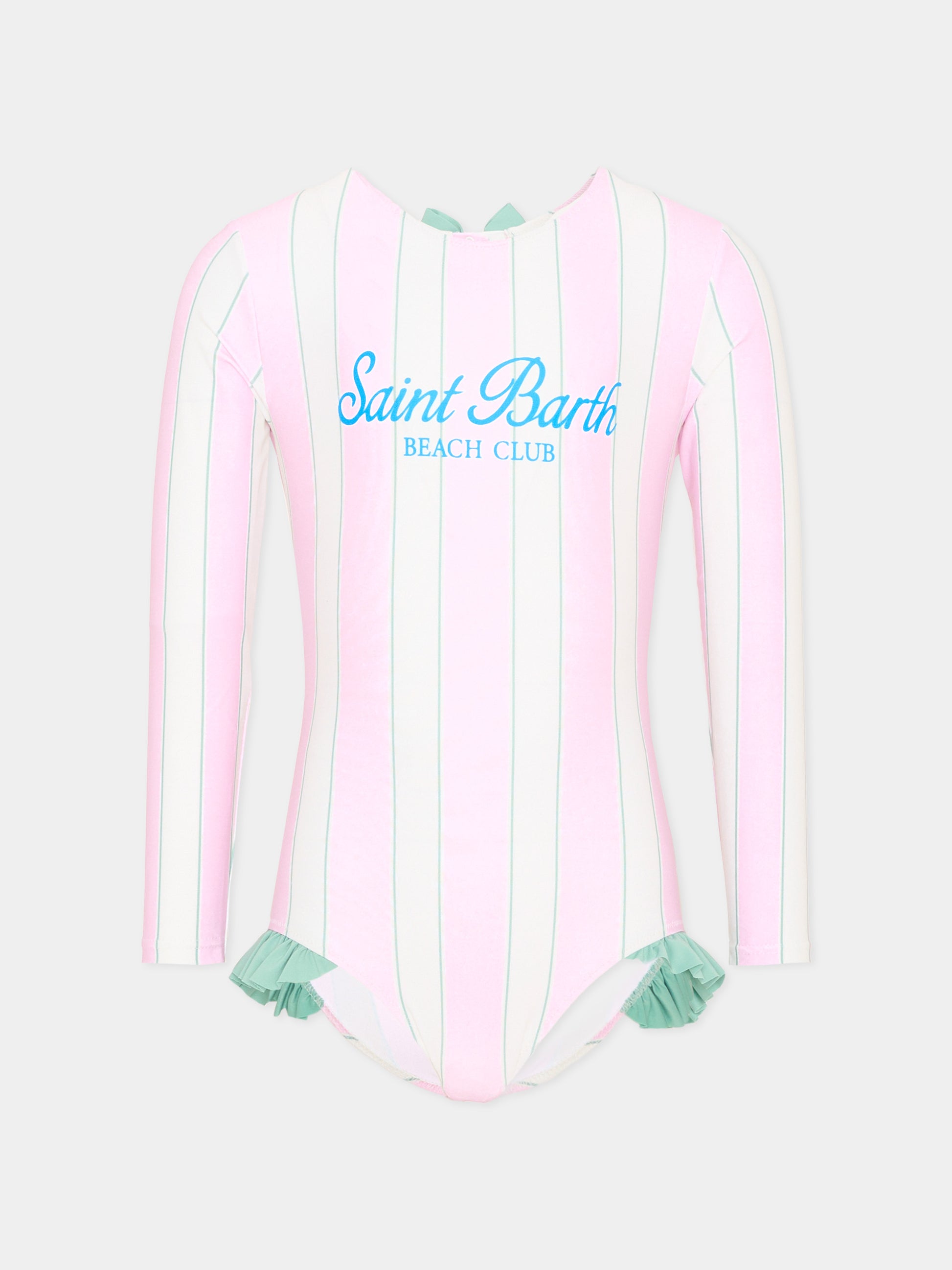 Costume rosa Cressy per bambina righe,Mc2 Saint Barth,CRES0001 01129L