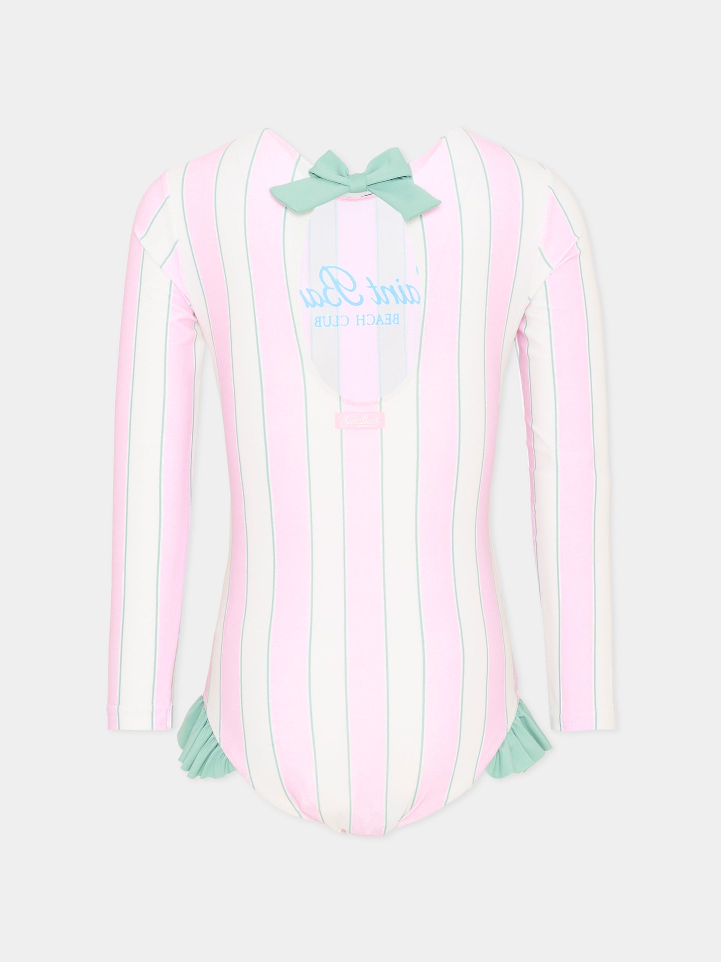 Costume rosa Cressy per bambina righe,Mc2 Saint Barth,CRES0001 01129L