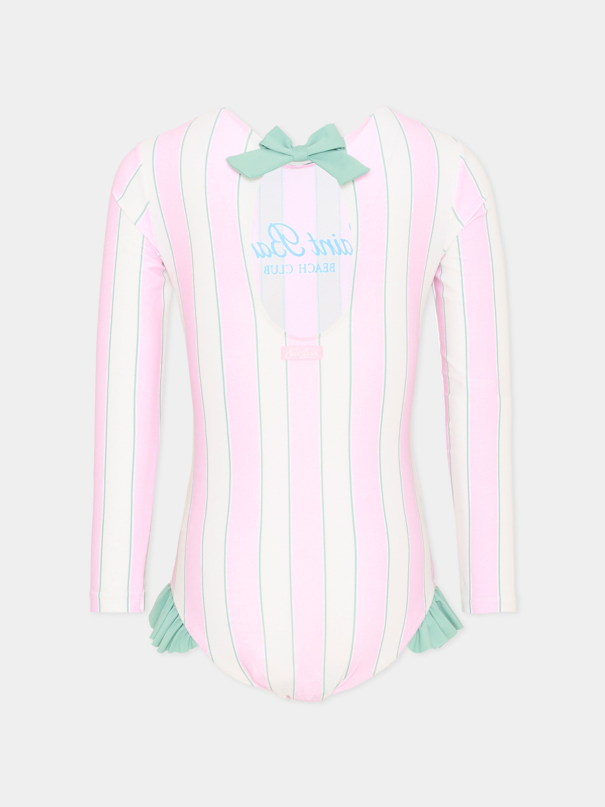 Costume rosa Cressy per bambina righe,Mc2 Saint Barth,CRES0001 01129L
