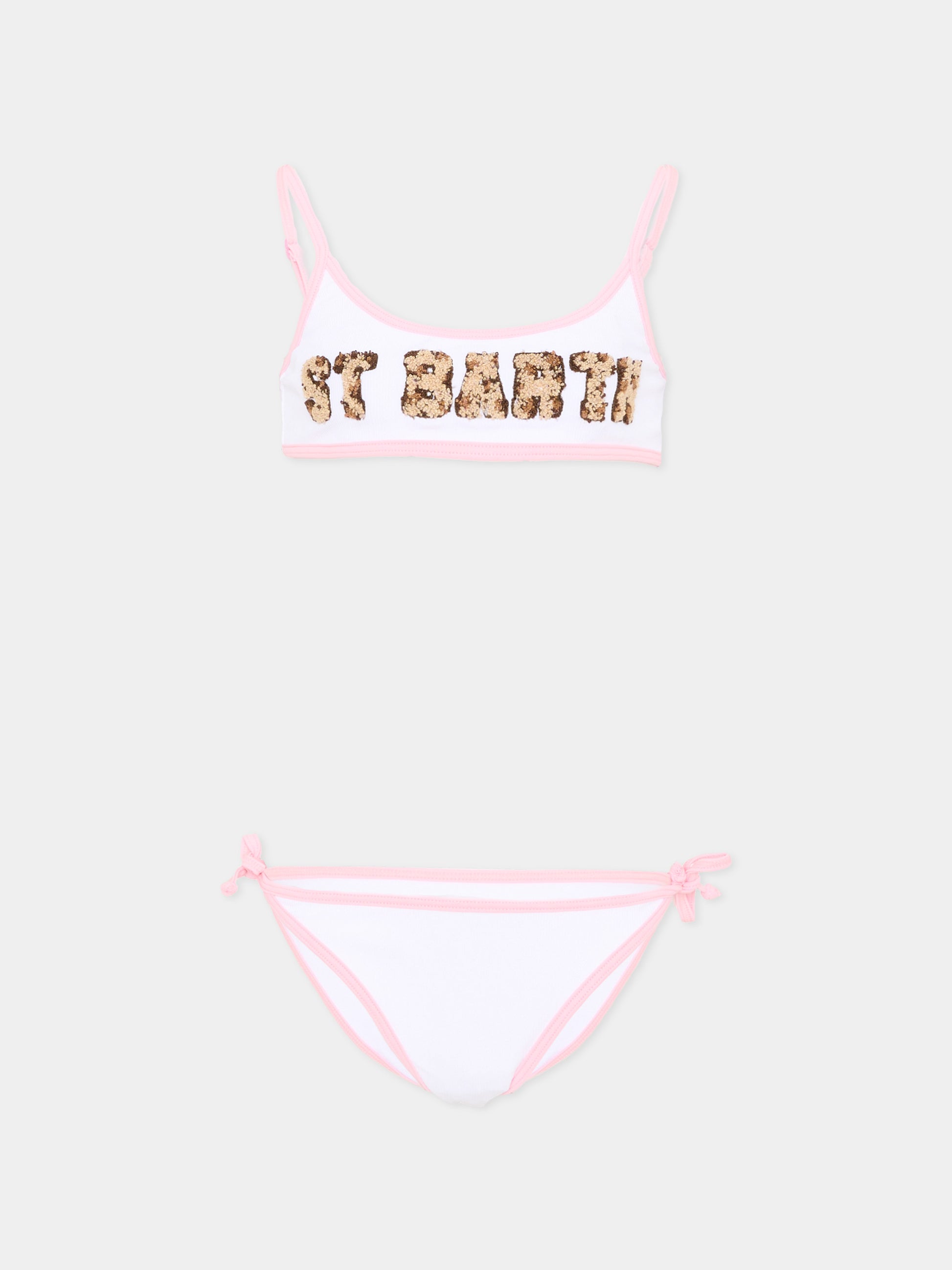 Slip e bikini bianco Jaiden String per bambina,Mc2 Saint Barth,JAI0002 03209L