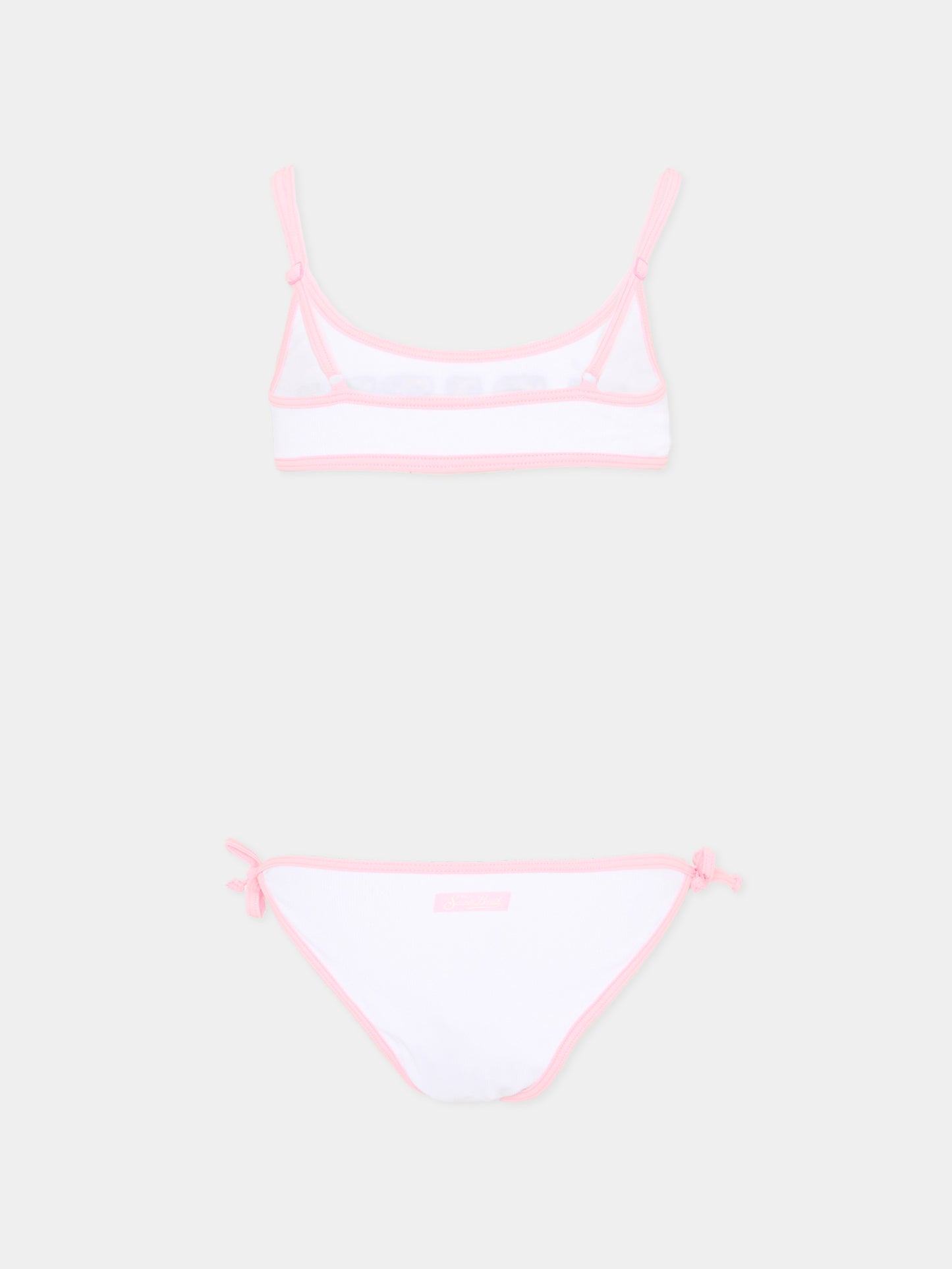 Slip e bikini bianco Jaiden String per bambina,Mc2 Saint Barth,JAI0002 03209L