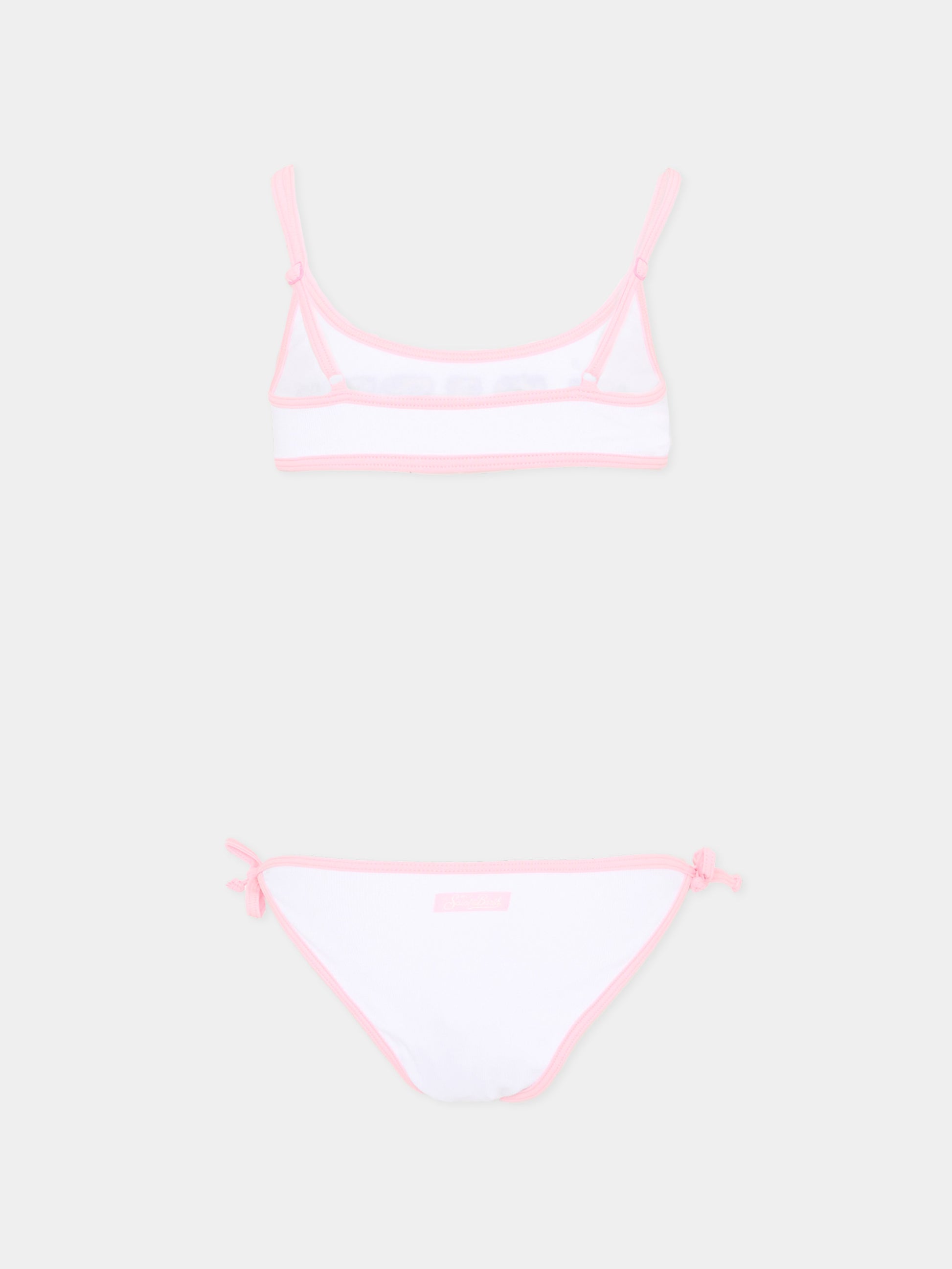 Slip e bikini bianco Jaiden String per bambina,Mc2 Saint Barth,JAI0002 03209L
