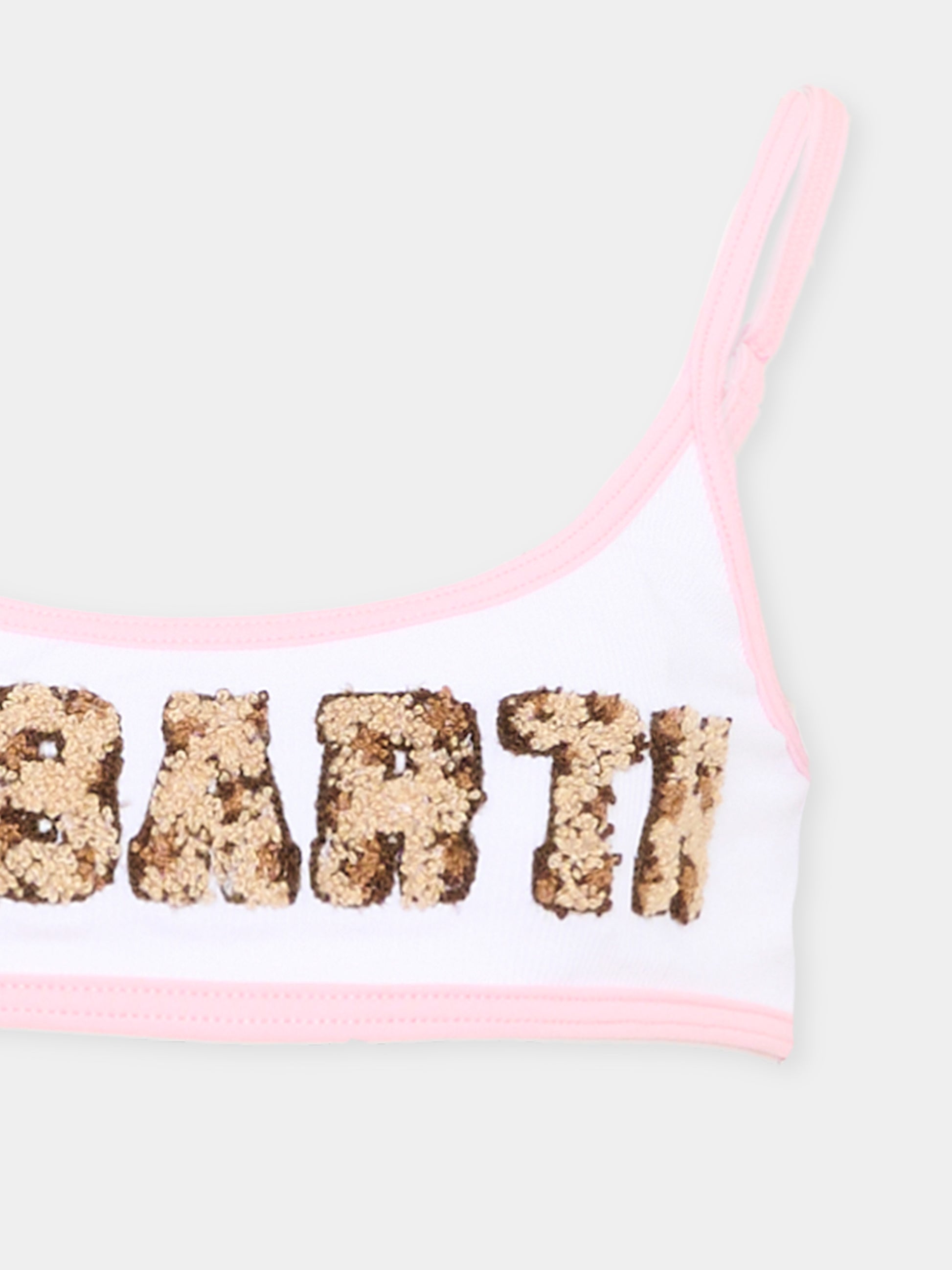 Slip e bikini bianco Jaiden String per bambina,Mc2 Saint Barth,JAI0002 03209L