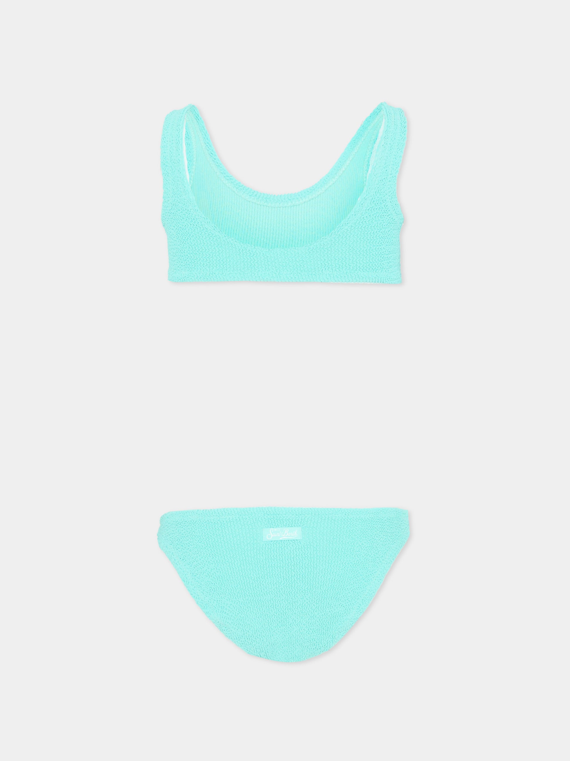 Slip e bikini azzurro  Baker W  per bambina,Mc2 Saint Barth,BAK0002 00046L