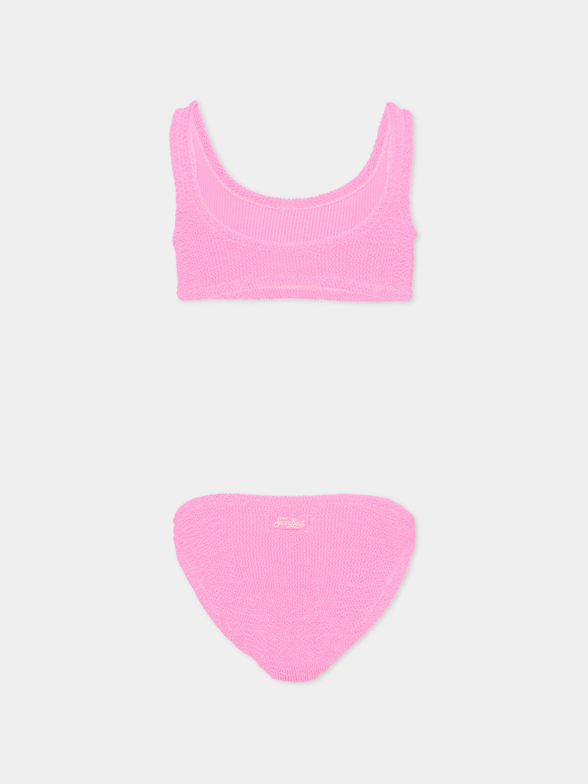 Slip e bikini fucsia  Baker W  per bambina,Mc2 Saint Barth,BAK0002 00044L