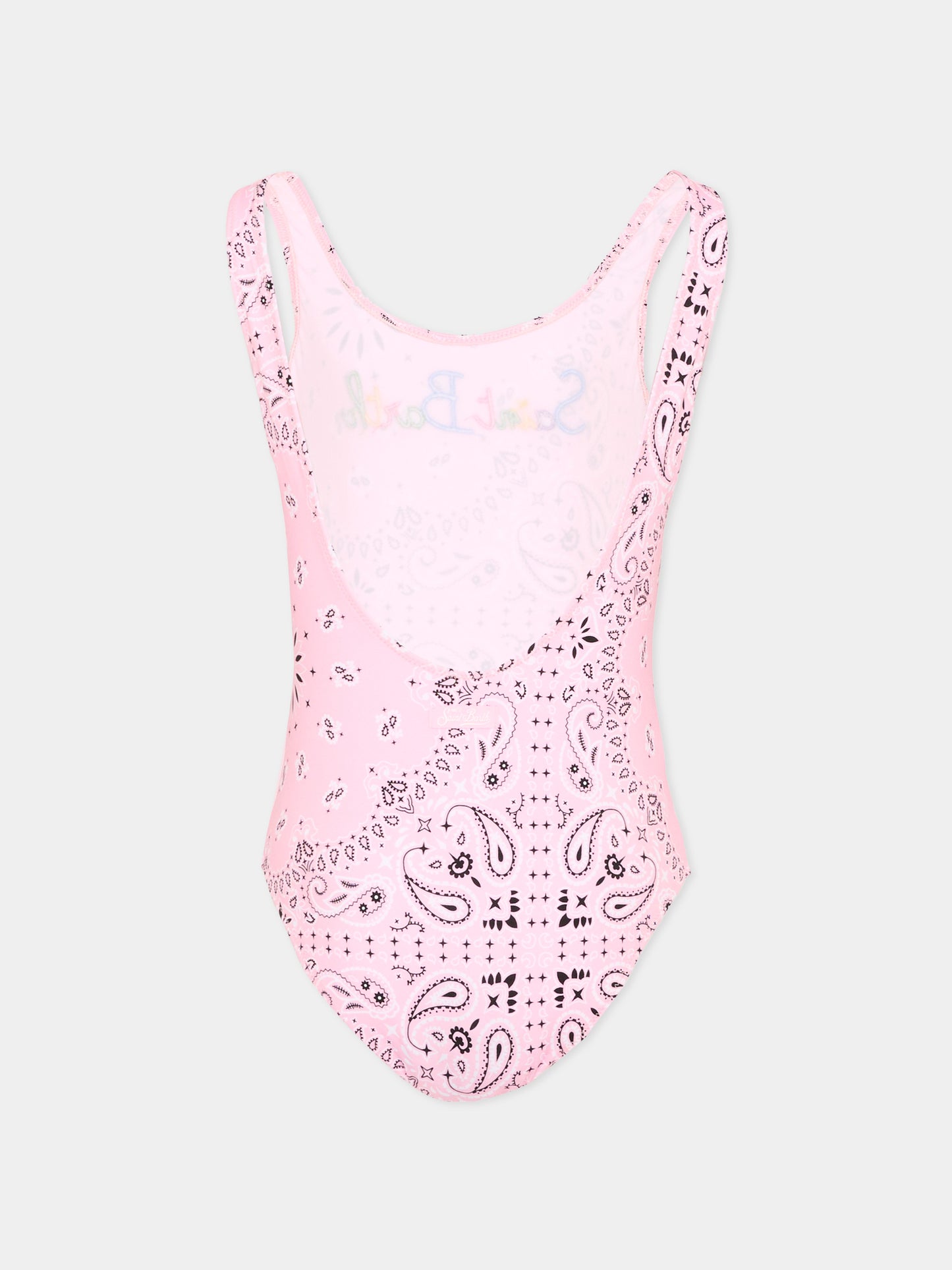 Costume rosa Cara per bambina stampa bandana,Mc2 Saint Barth,CARA001 00901L