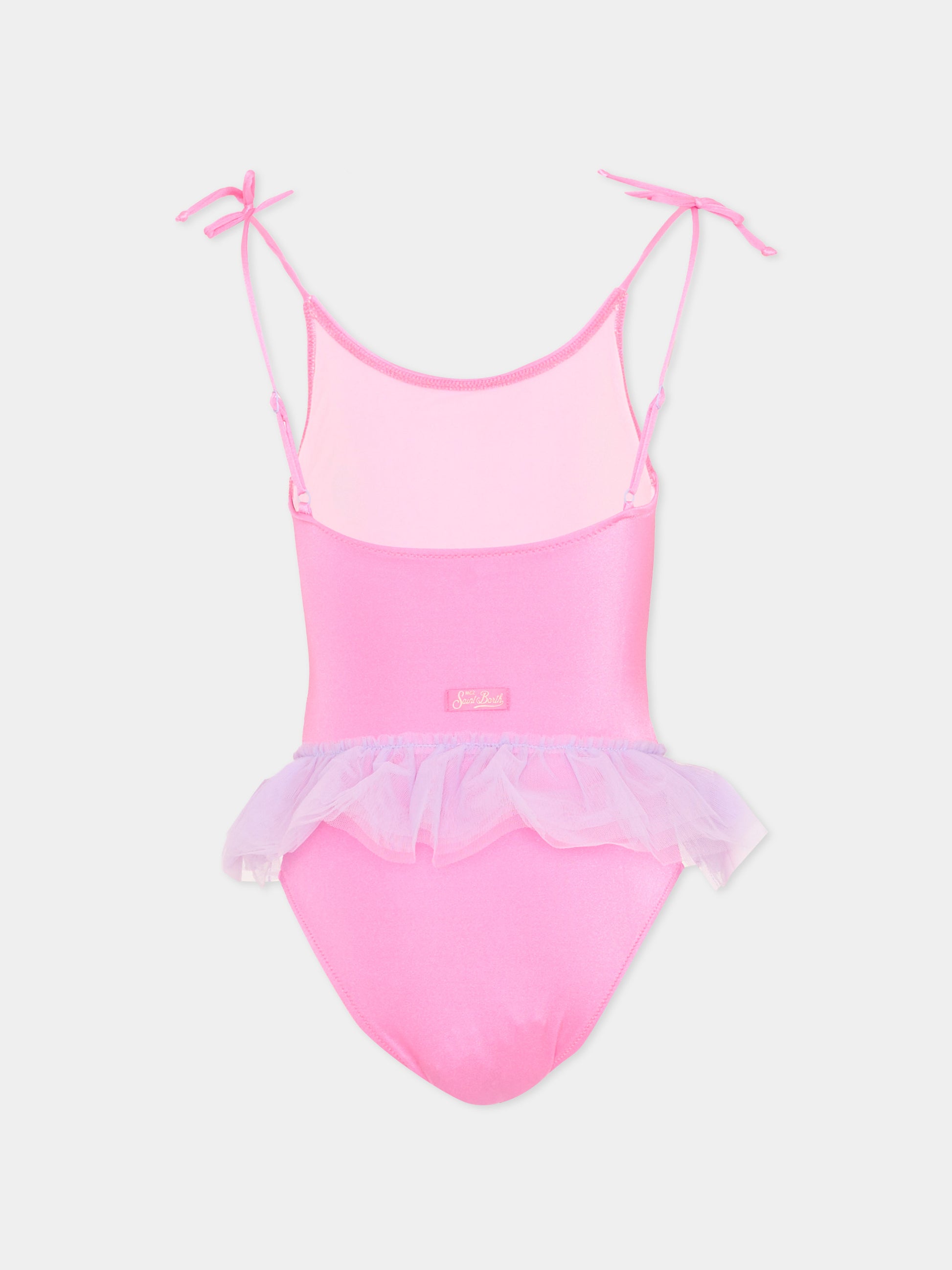 Costume intero fucsia per bambina con cuori,Mc2 Saint Barth,DANC0001 03045L