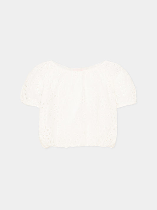 Top bianco Giada Jr per bambina,Mc2 Saint Barth,GIA0001 01444L