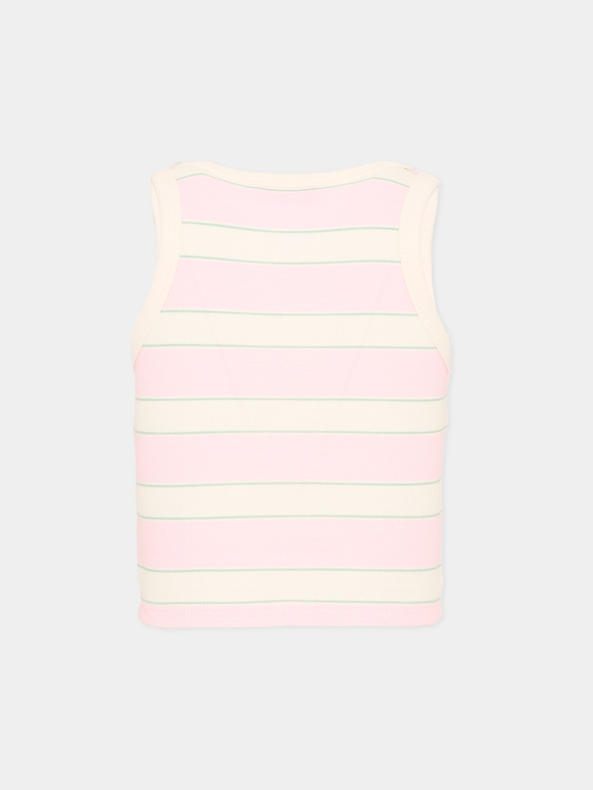 Top rosa Blue jr per bambina a righe,Mc2 Saint Barth,BLUE002 01906L