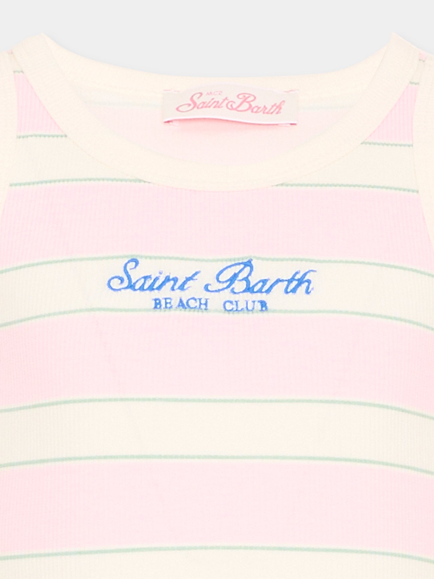 Top rosa Blue jr per bambina a righe,Mc2 Saint Barth,BLUE002 01906L