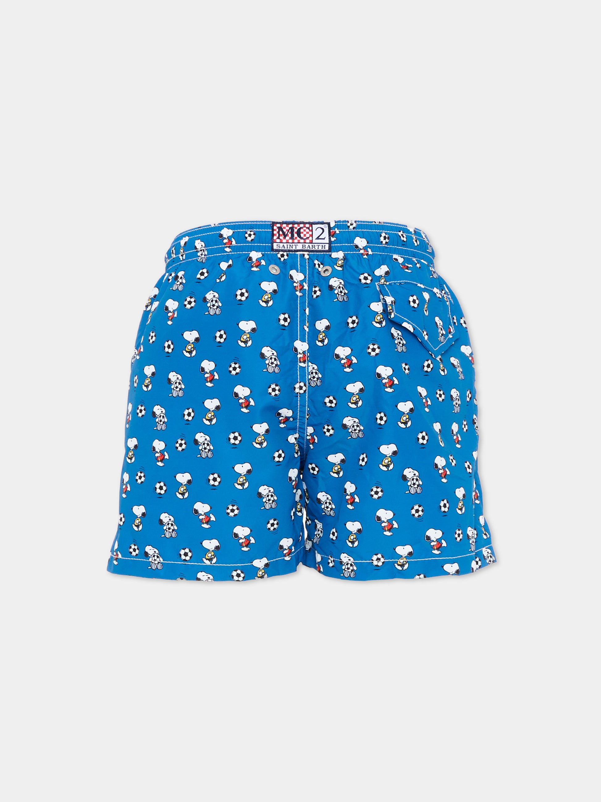 Boxer mare blu Jean Lighting per bambino con Snoopy,Mc2 Saint Barth,JEA0004 02476L