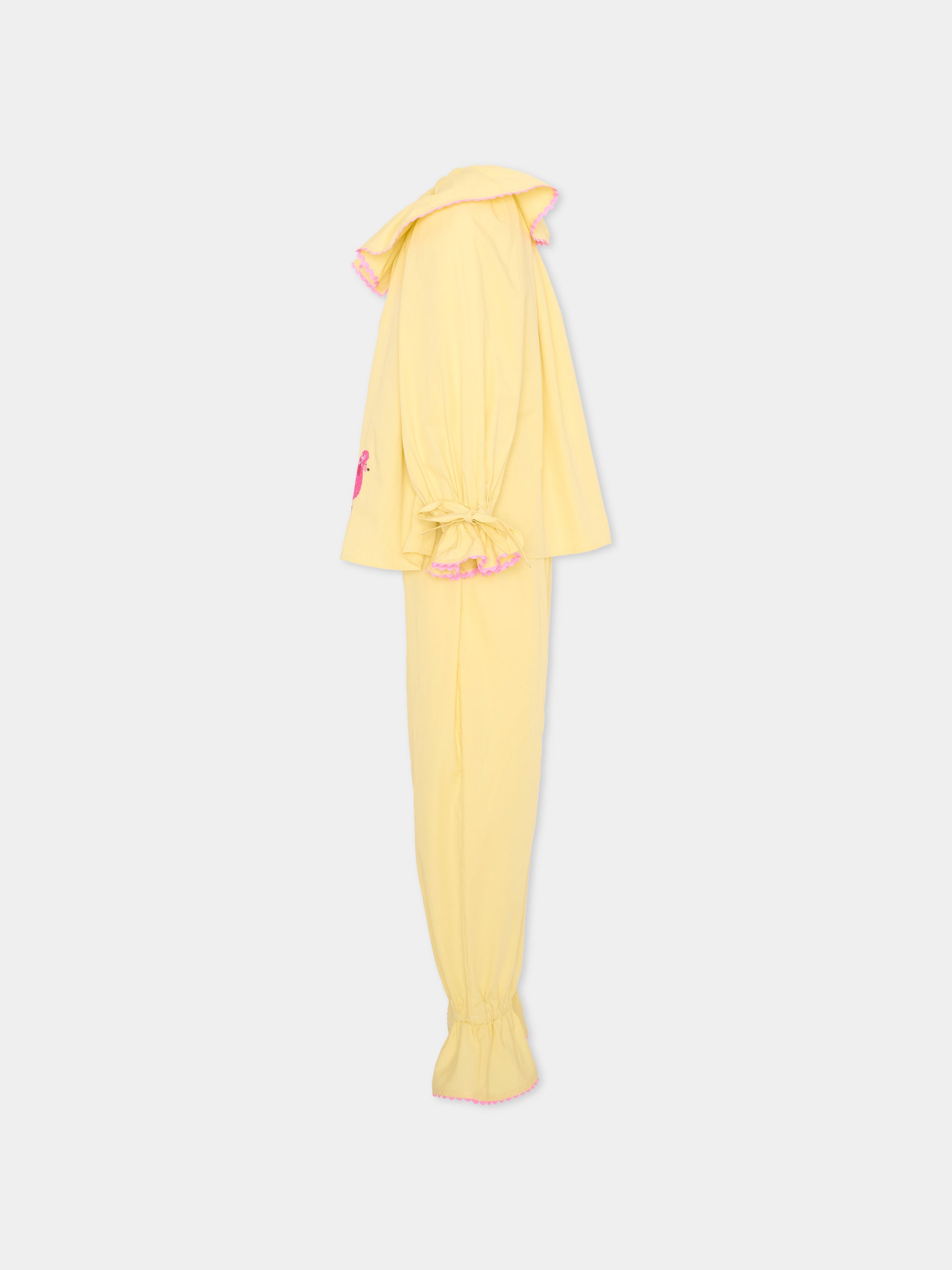 Completo sportivo giallo per bambina,Pangolini Kids,PYJAMAS WITH TOY
