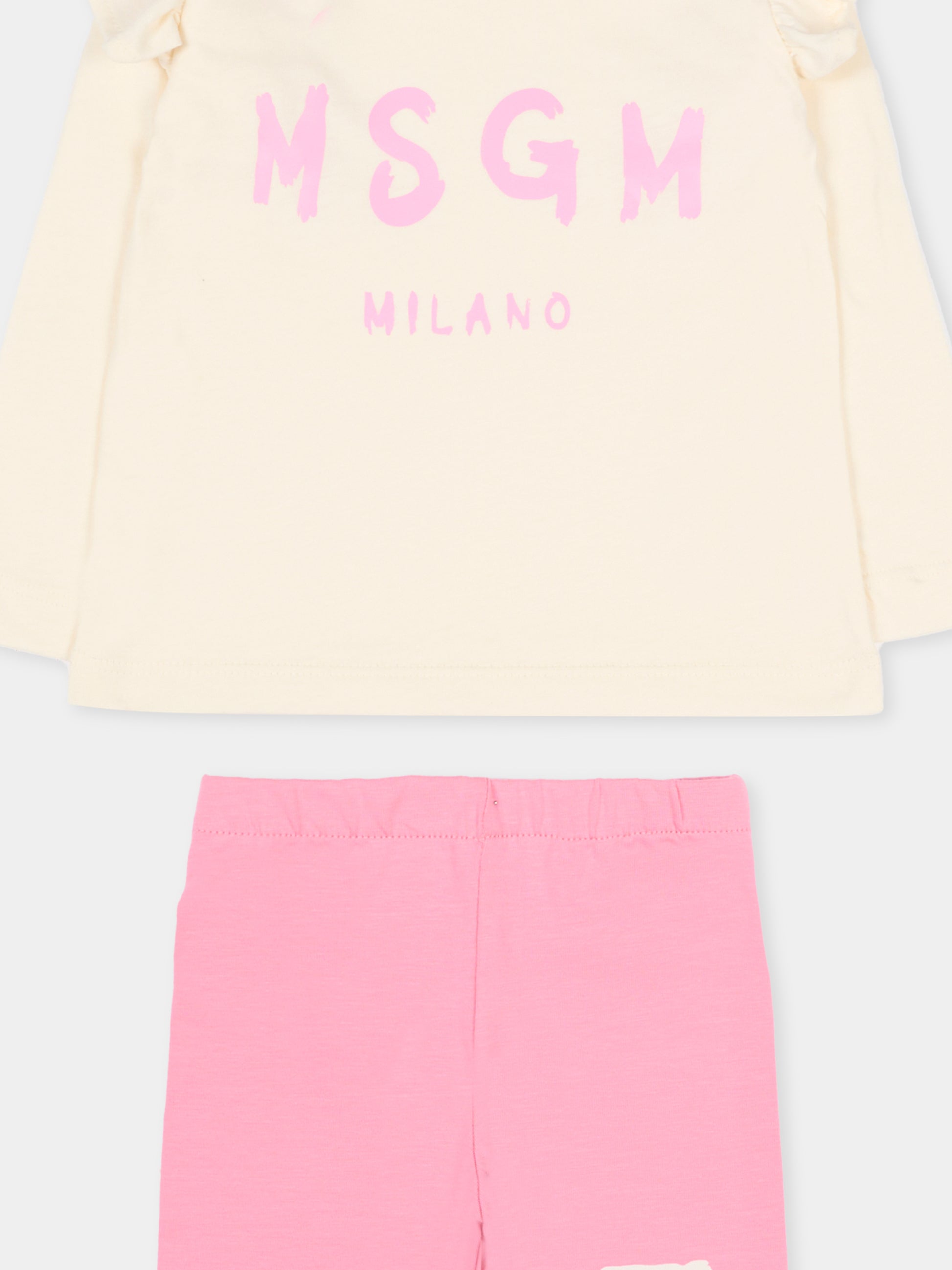 Completo multicolor per neonata con logo,Msgm Kids,F5MSNGTL294 MS066