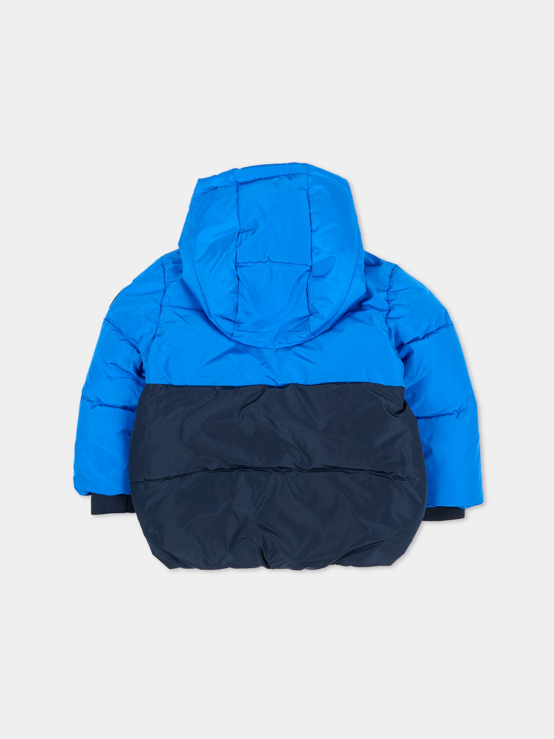 Piumino blu per neonato con logo,Boss,J51256 87A