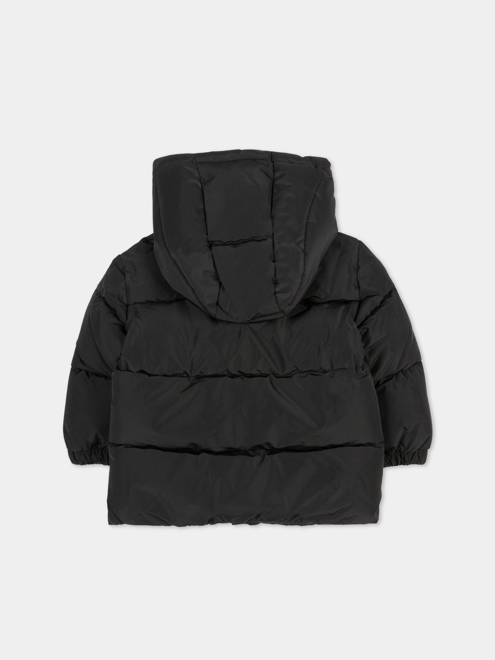 Piumino nero per neonato con logo,Boss,J51258 09B