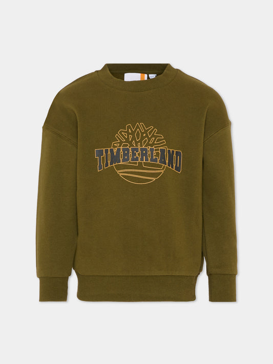 Felpa vede per bambino con logo,Timberland,T60315 64J