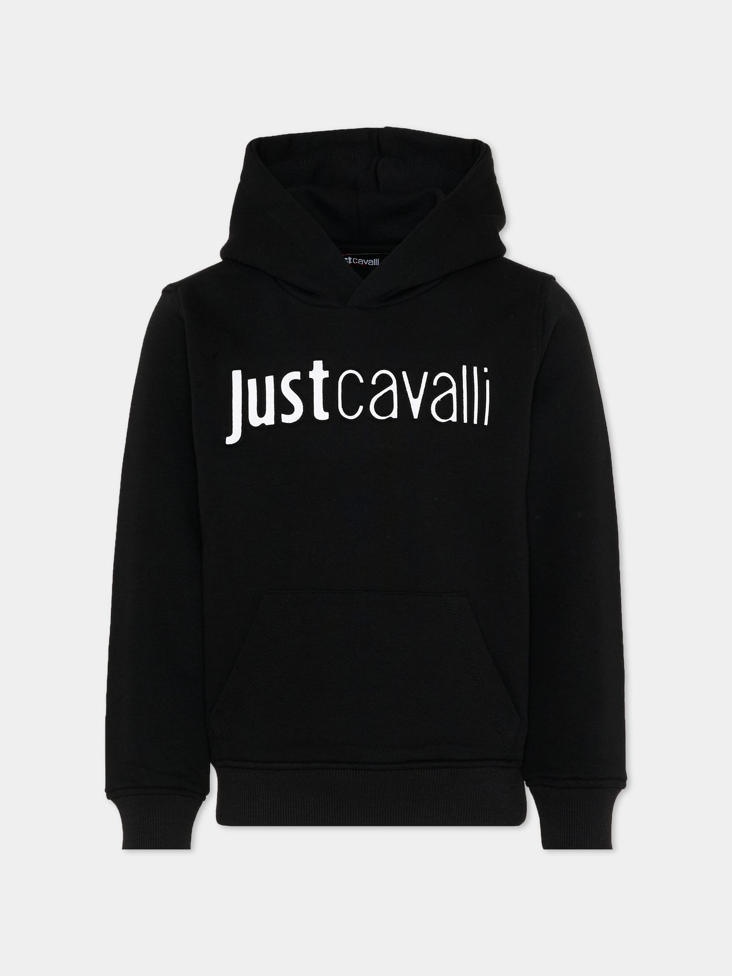 Felpa nera per bambino con logo,Just Cavalli Kids,JBP26012FE BLACK