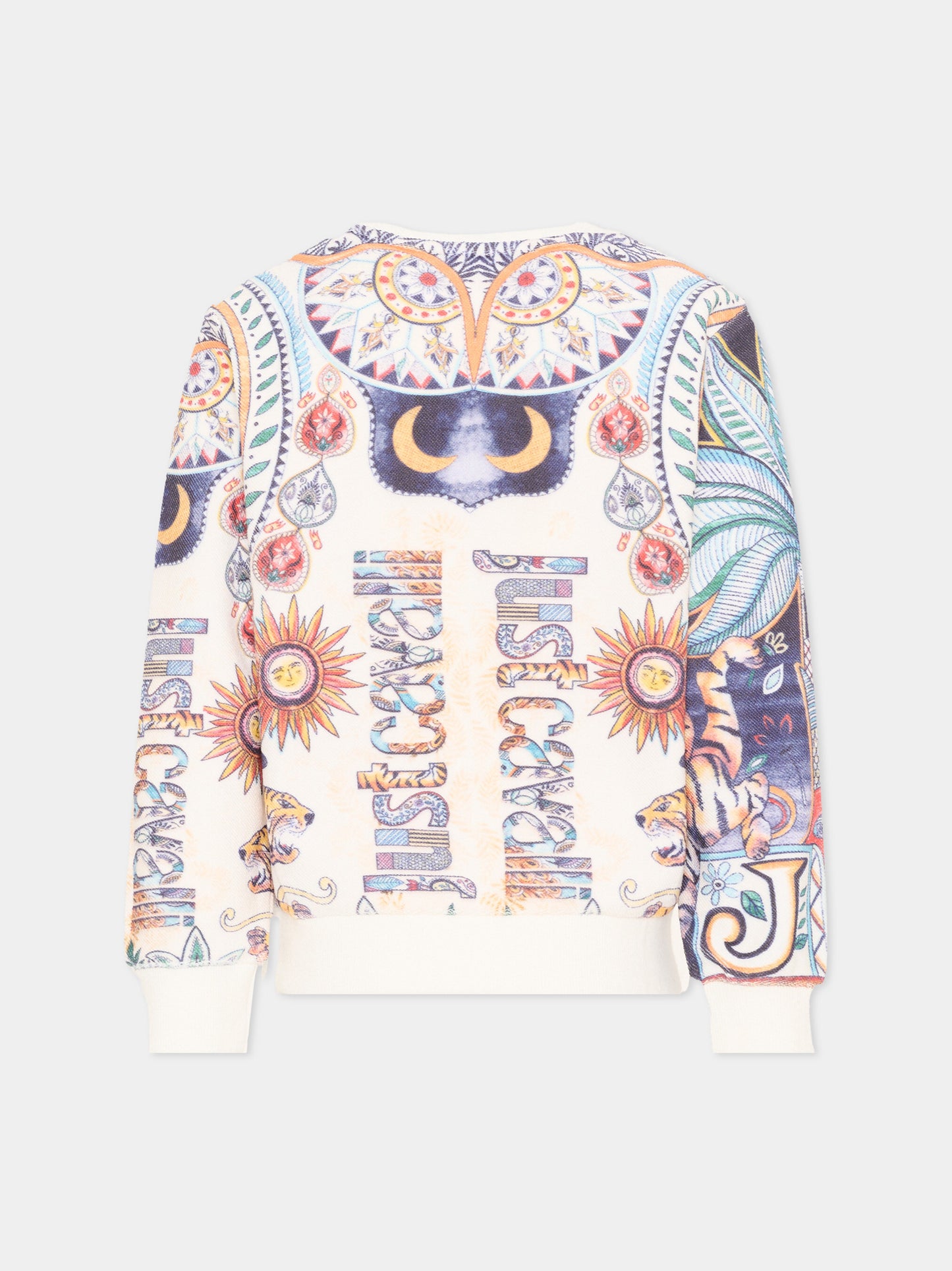 Felpa multicolor per bambino con stampa giungla,Just Cavalli Kids,JBP26063FE INDIA DIGITAL