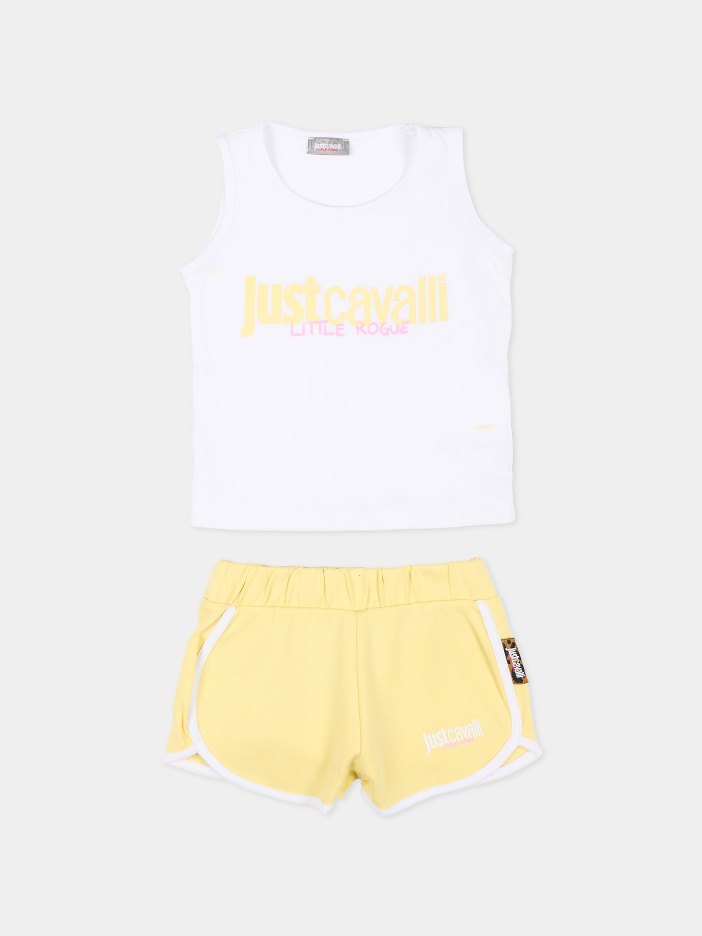 Completo sportivo bianco per neonata con logo,Just Cavalli Kids,JIP26030CJ WHITE