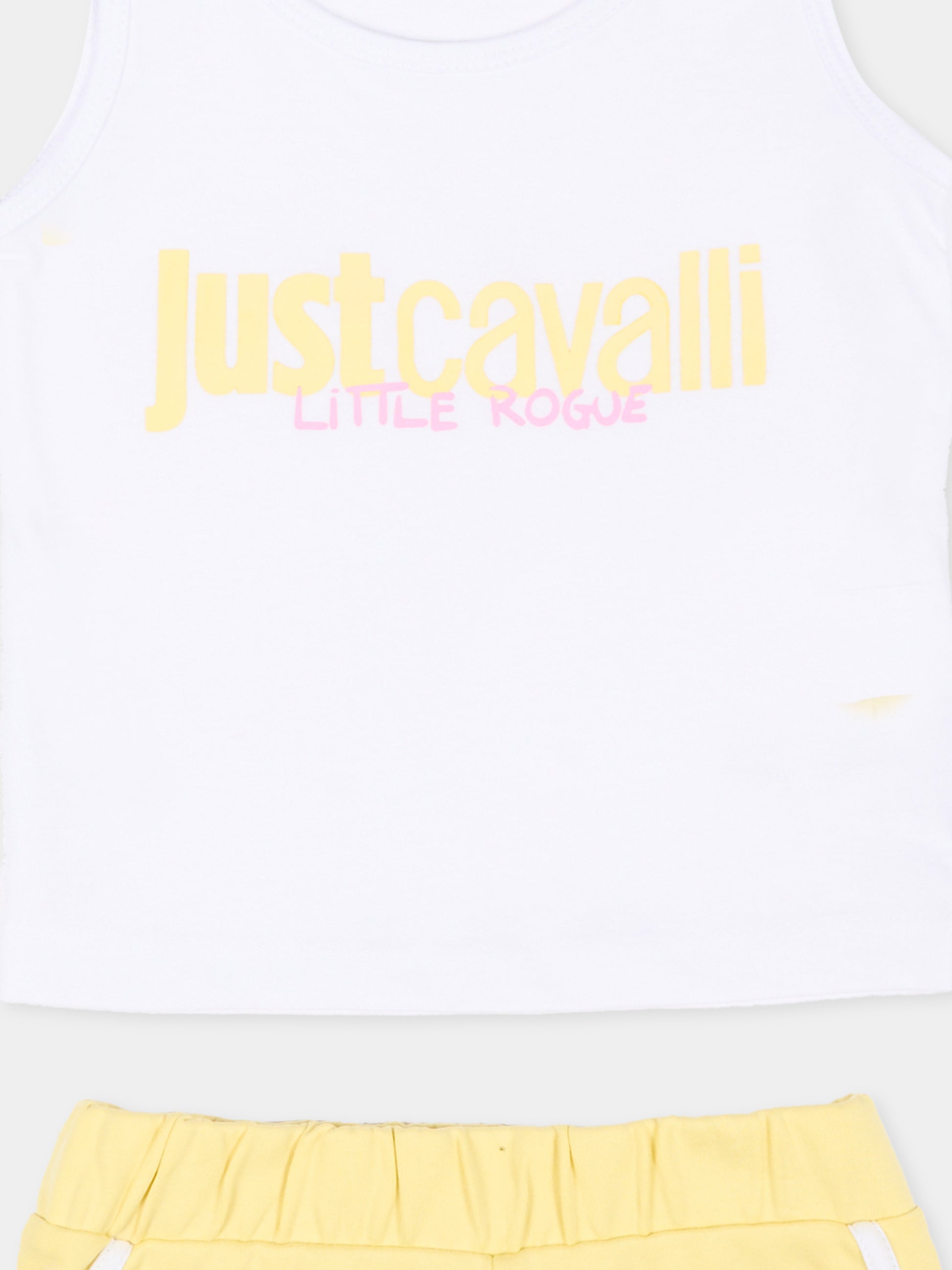Completo sportivo bianco per neonata con logo,Just Cavalli Kids,JIP26030CJ WHITE