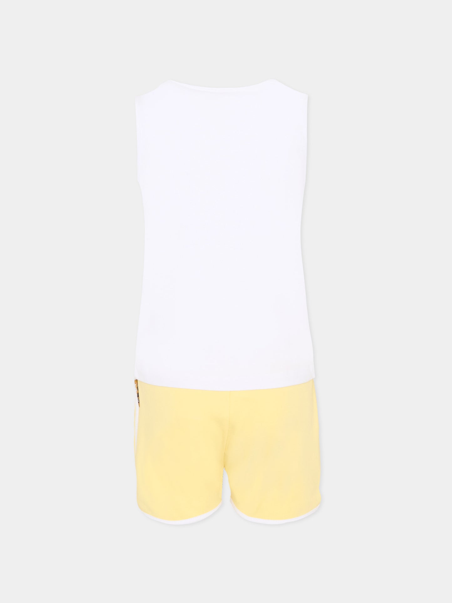 Completo sportivo bianco per bambina con logo,Just Cavalli Kids,JIP26030CJ WHITE