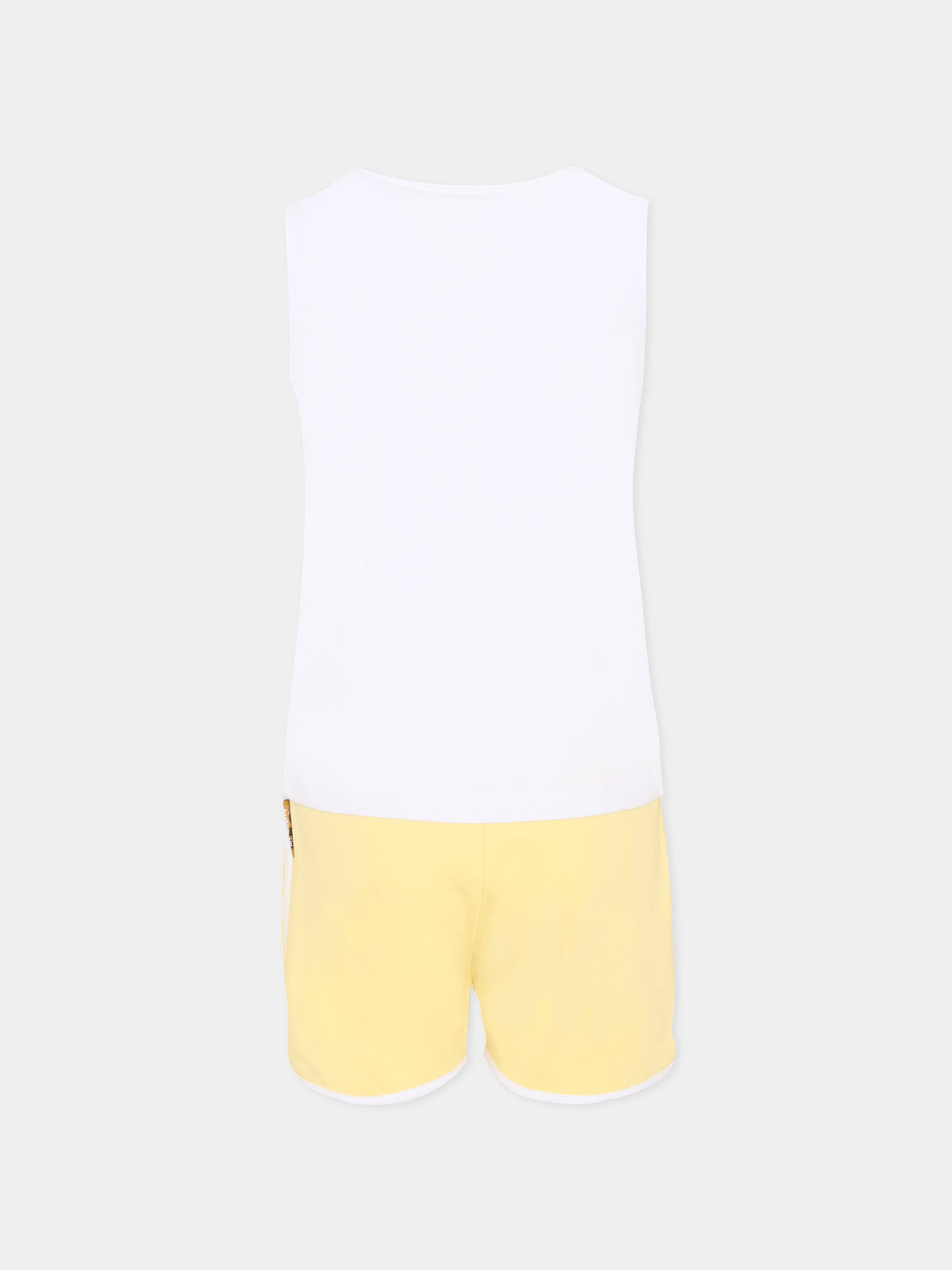 Completo sportivo bianco per bambina con logo,Just Cavalli Kids,JIP26030CJ WHITE