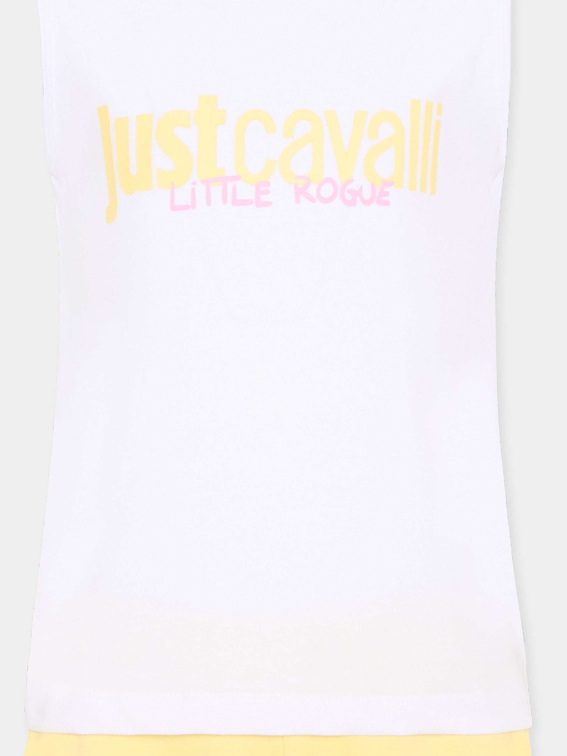 Completo sportivo bianco per bambina con logo,Just Cavalli Kids,JIP26030CJ WHITE