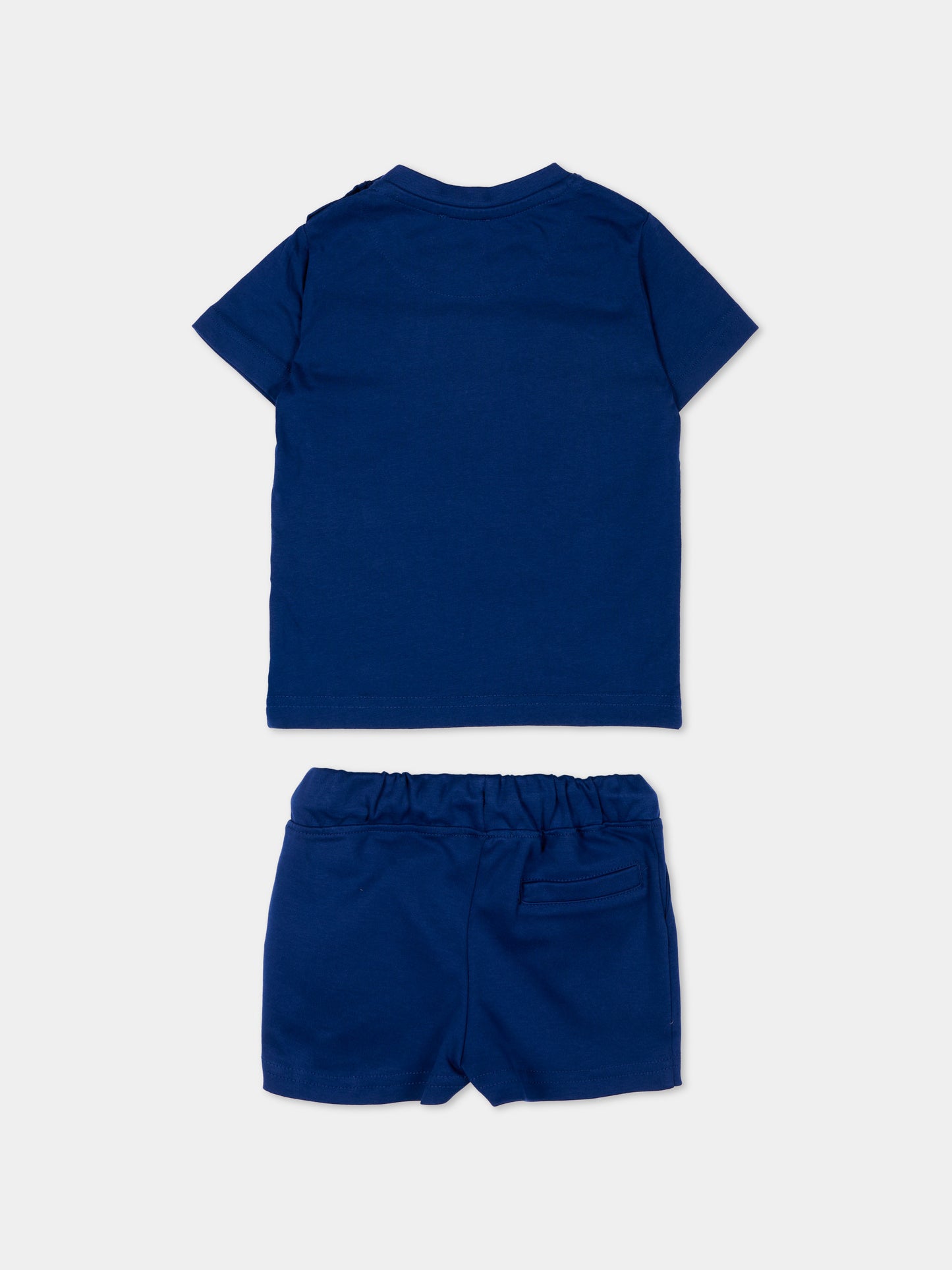 Completo sportivo azzurro per neonato con logo,Just Cavalli Kids,JIP26044CJ BLUE BELLWHETHER