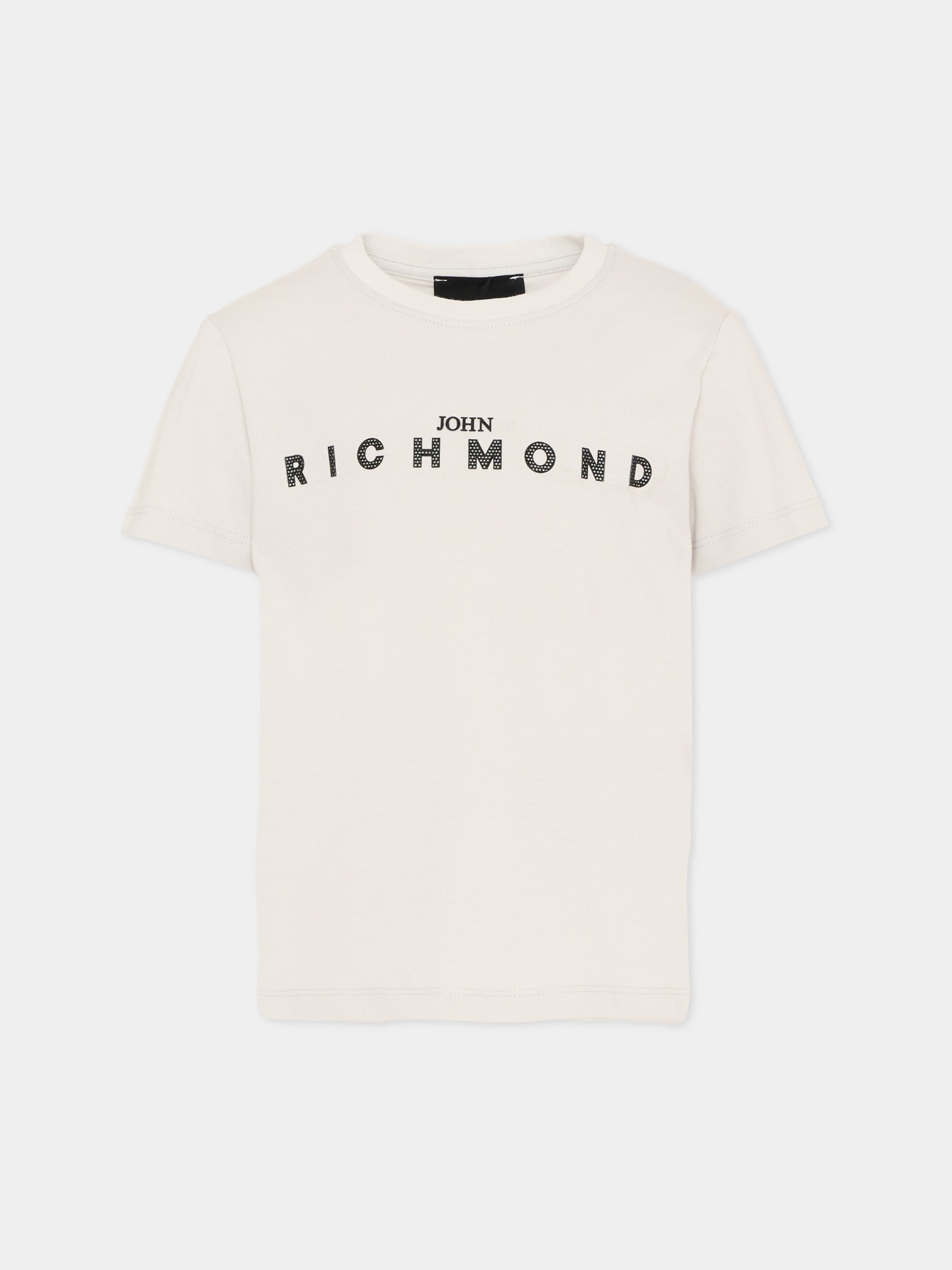 T-Shirt grigia per bambini con logo,Richmond,RBP26008TS BLUE VAPOR