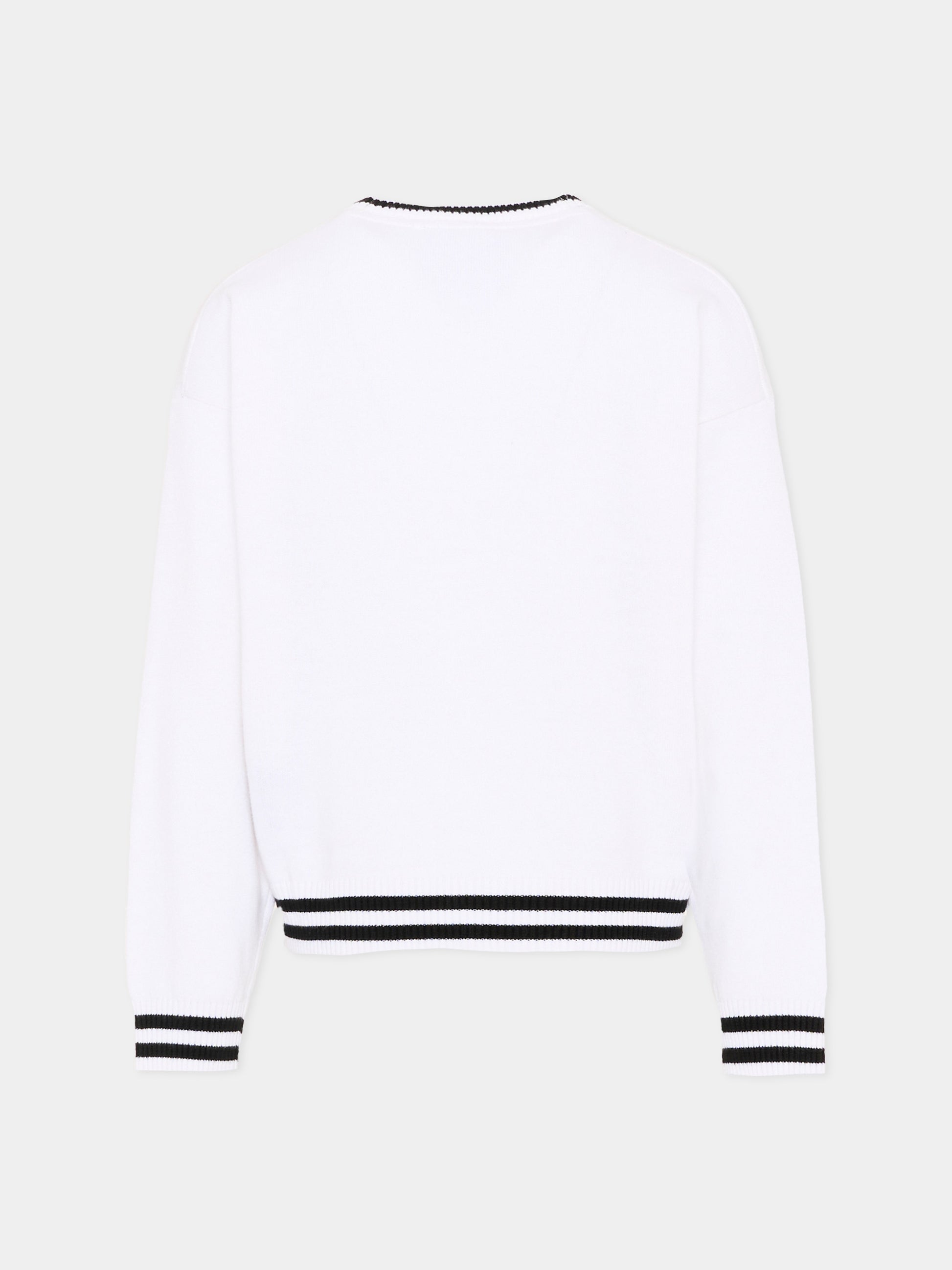 Cardigan bianco per bambino con logo,Richmond,RBP26085CD WHITE