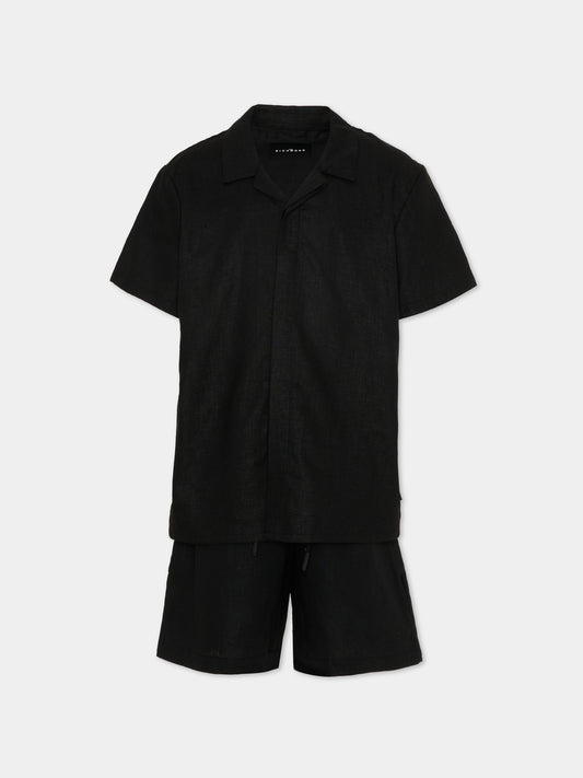 Completo elegante nero per bambino,Richmond,RBP26213CL BLACK