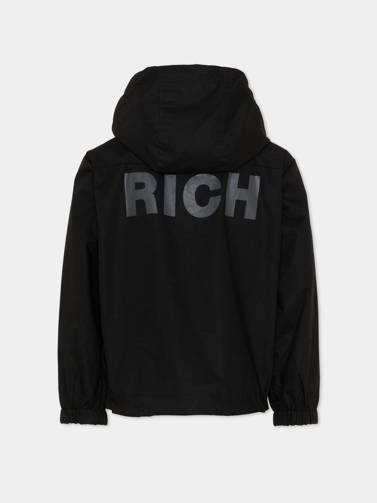 Giacche a vento nera per bambino con logo,Richmond,RBP26186GB BLACK