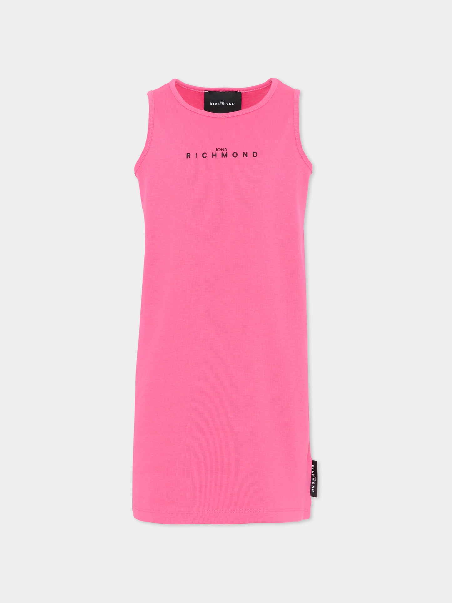 Vestito fucsia per bambina con logo,Richmond,RGP26003VE FUCHSIA PURPLE