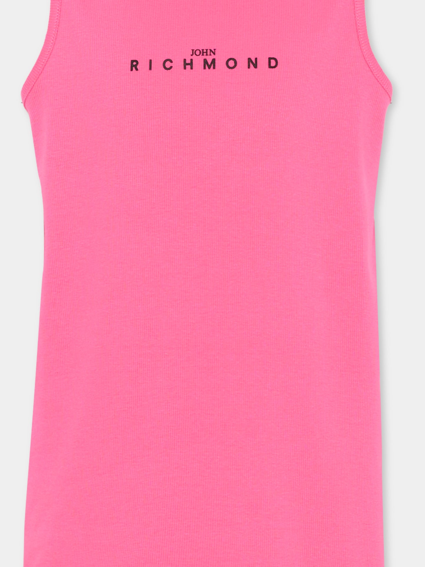 Vestito fucsia per bambina con logo,Richmond,RGP26003VE FUCHSIA PURPLE