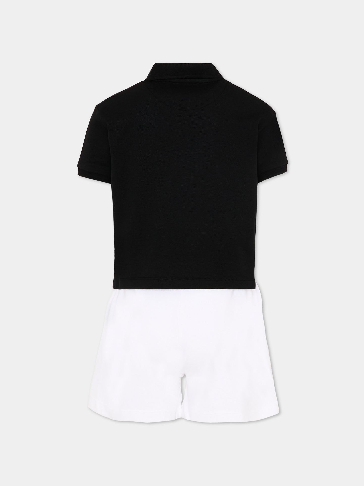 Completo sportivo nero per bambina con logo,Richmond,RGP26028CE BLACK