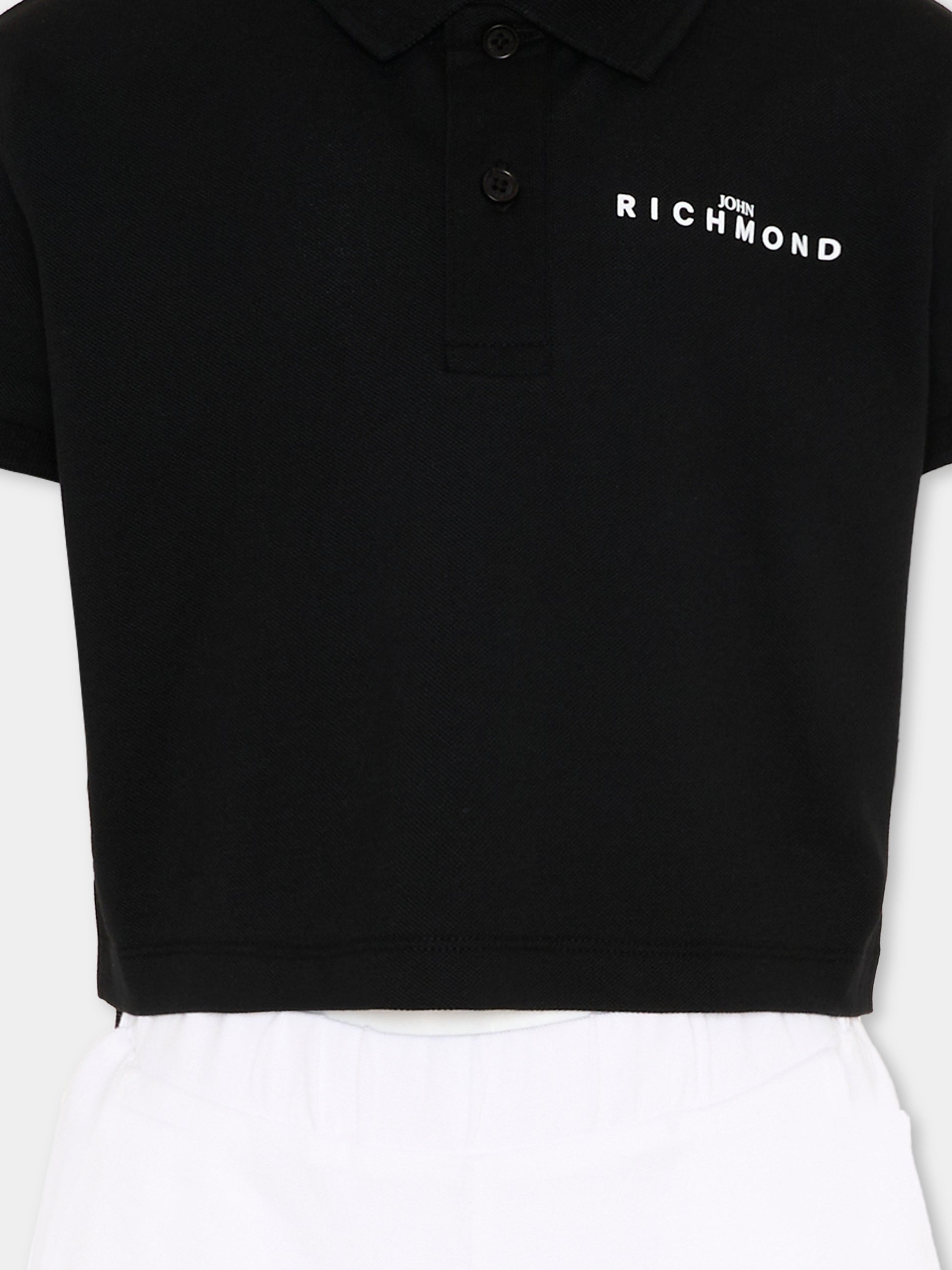 Completo sportivo nero per bambina con logo,Richmond,RGP26028CE BLACK