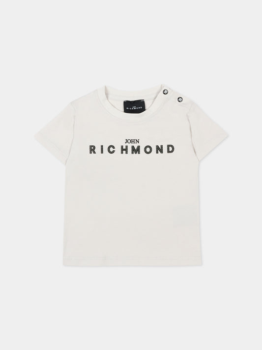 T-Shirt grigia per neonato con logo,Richmond,RIP26002TS BLUE VAPOR
