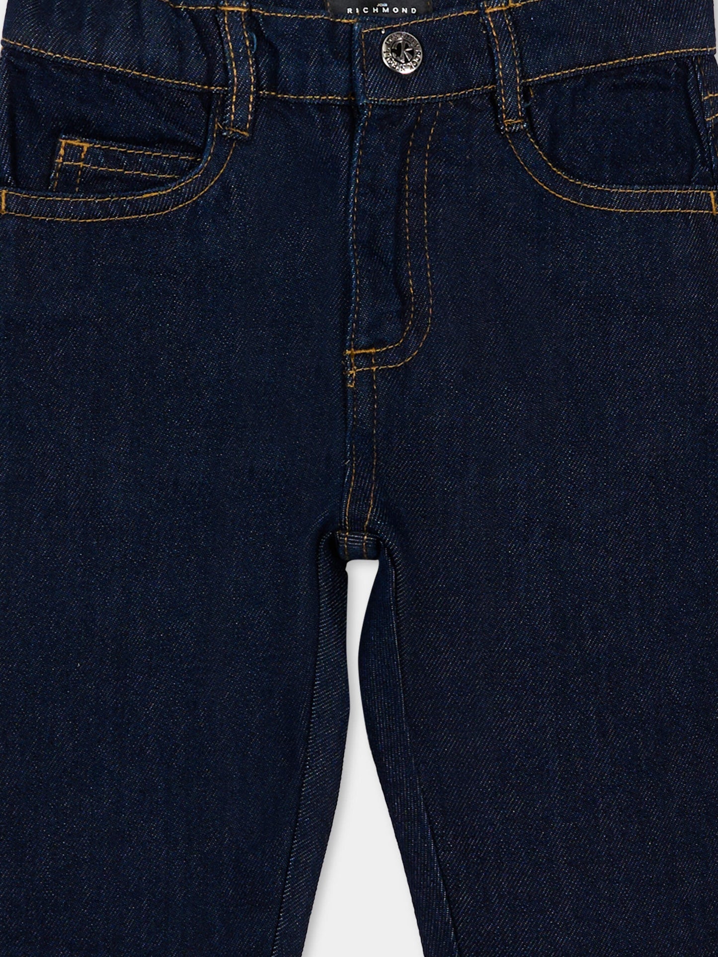 Jeans denim per neonati con logo,Richmond,RIP26024JE DENIM BLUE DARK