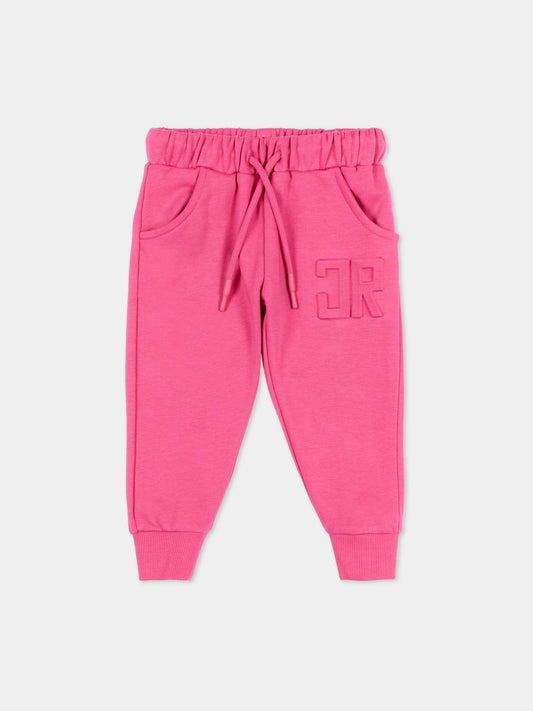 Pantaloni sportivi fucsia per neonata,Richmond,RIP26033PA FUCHSIA PURPLE