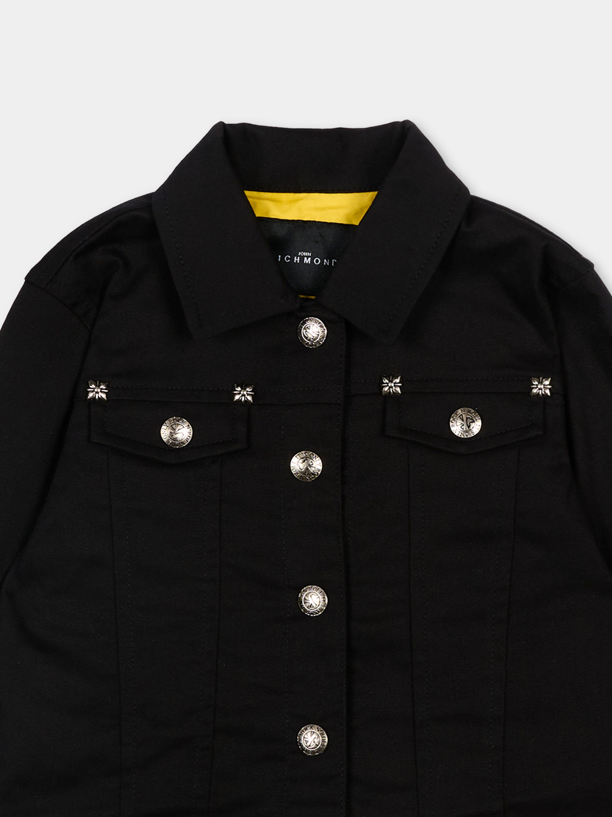 Giubbotto di jeans nero per neonato con logo,Richmond,RIP26062GB BLACK