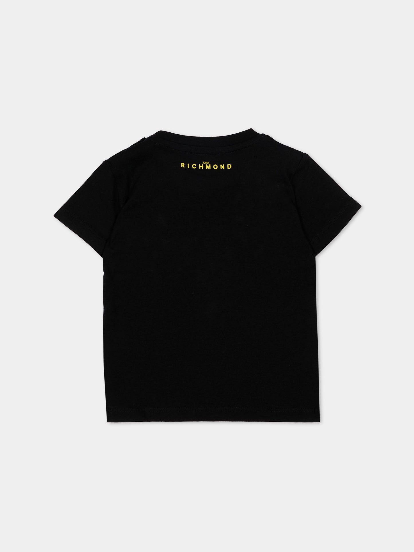 T-Shirt nera per neonato con logo,Richmond,RIP26108TS BLACK