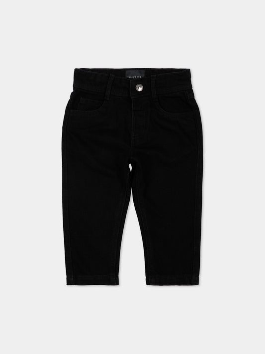 Jeans nero per neonato con maxi logo,Richmond,RIP26137JE DENIM BLACK