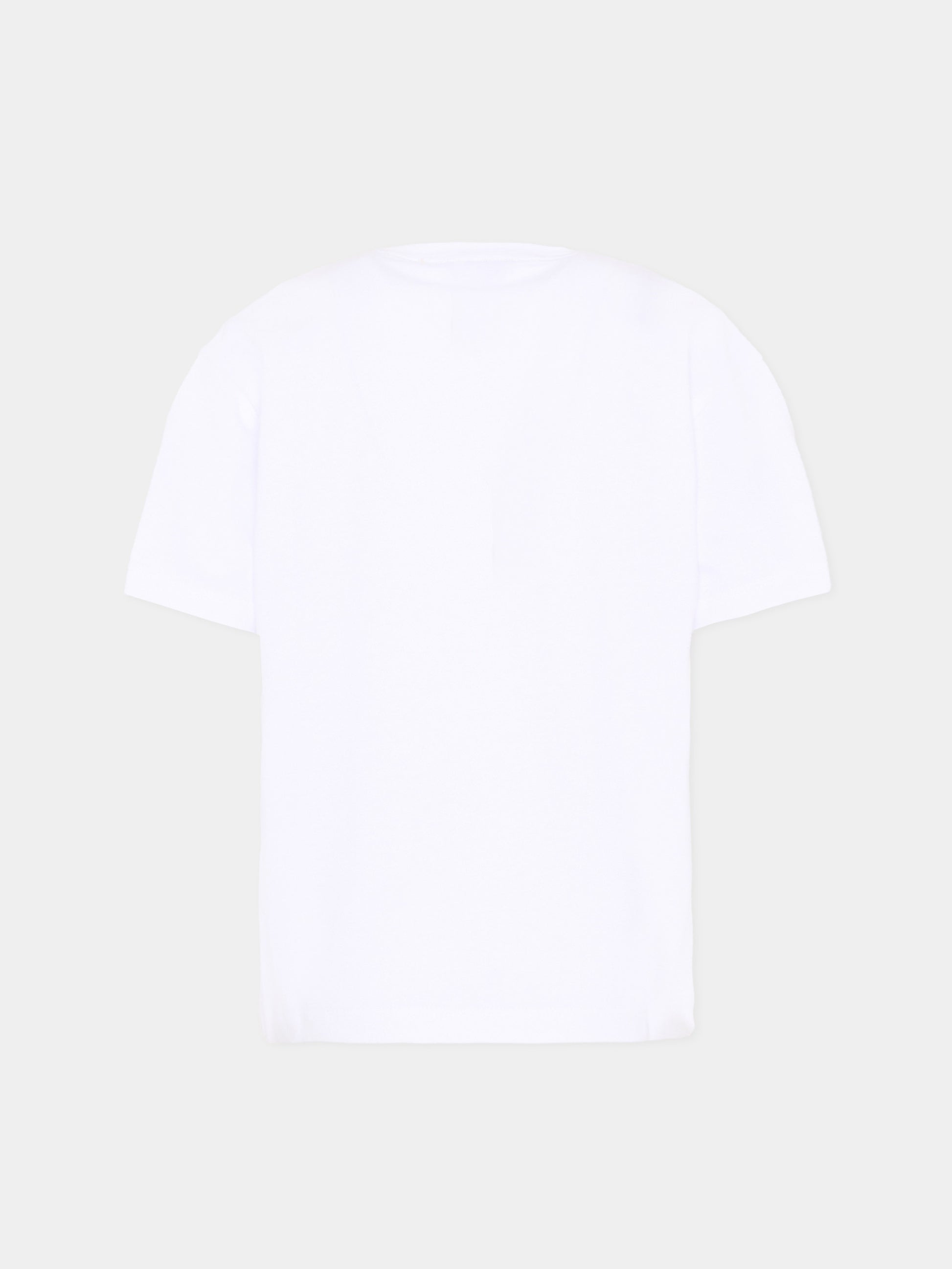 T-Shirt bianca per bambino con stampa jungle,Roberto Cavalli Kids,CBP26150TS WHITE