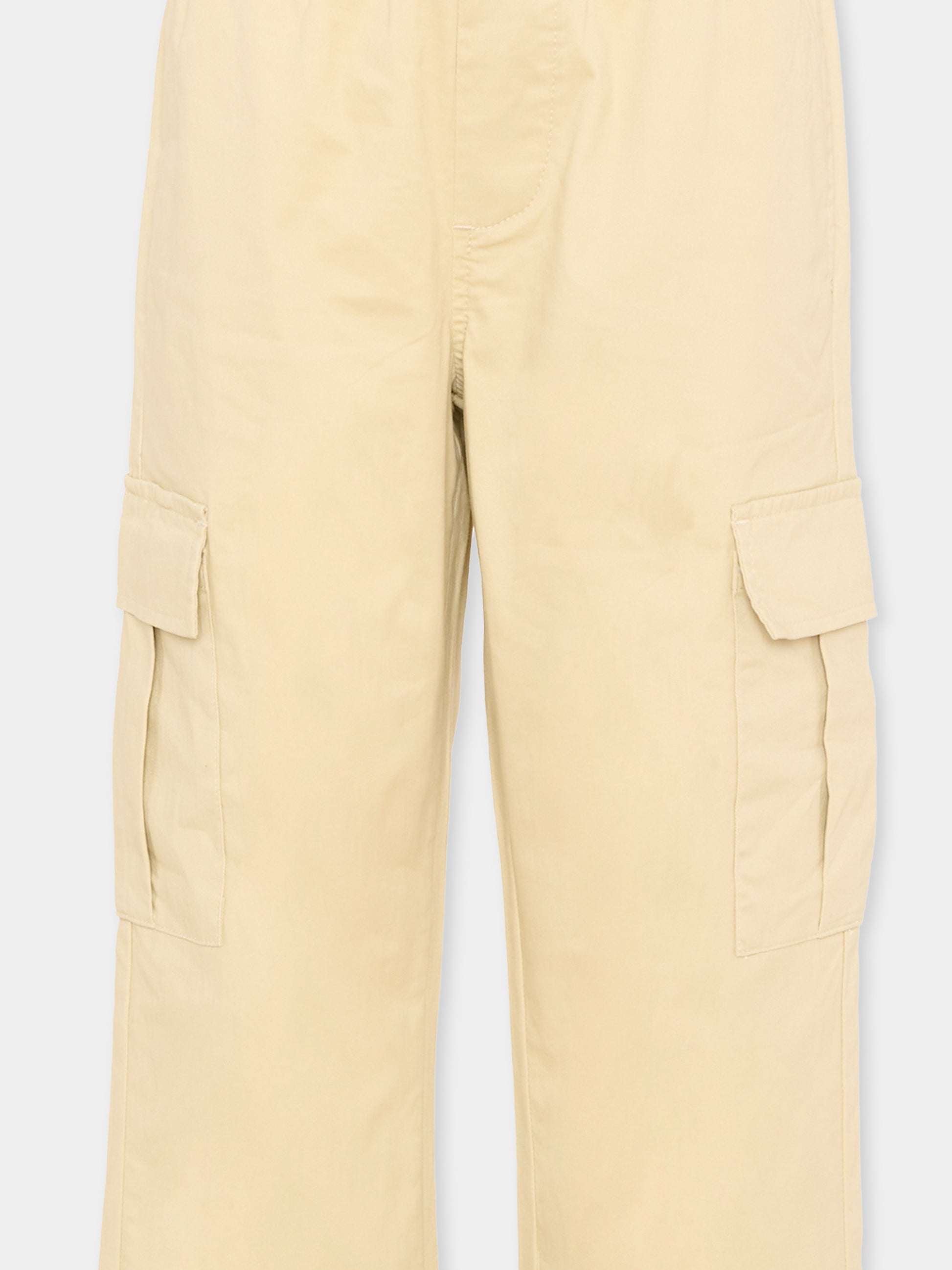 Pantaloni beige per bambino cargo,Trussardi Junior,TBP26133PA BEIGE CASTLE WALL