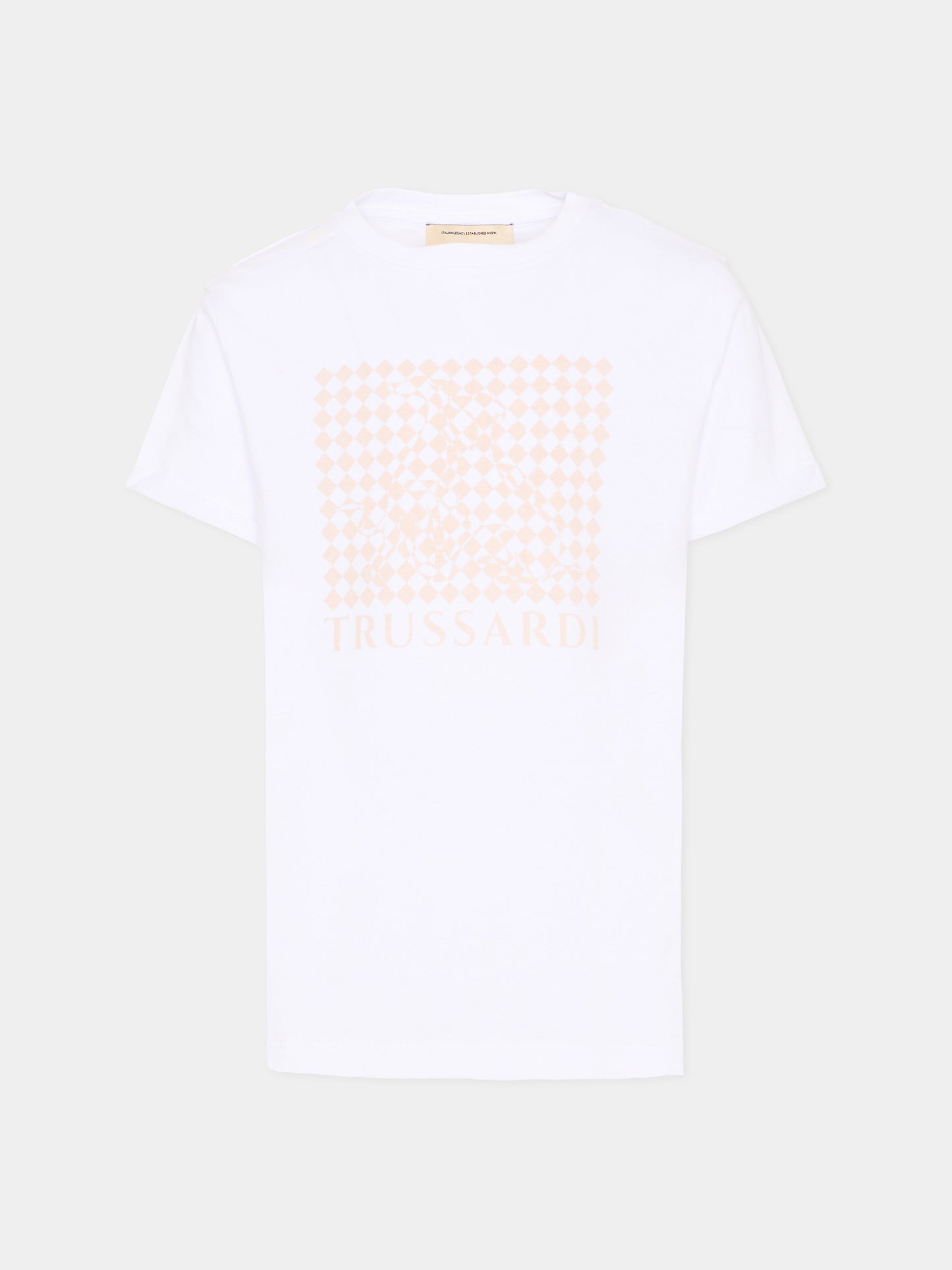 T-Shirt bianca per bambina con logo,Trussardi Junior,TGP26055TS WHITE